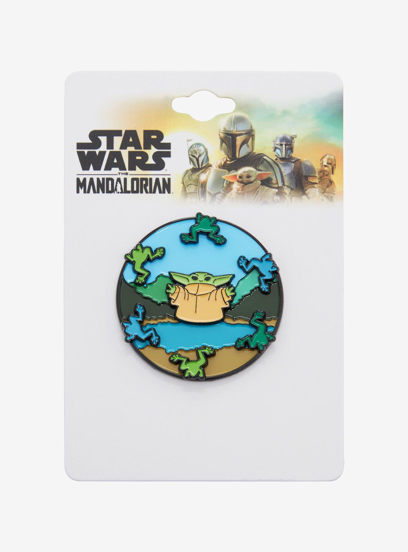 Star Wars The Mandalorian Grogu with Frogs Spinning Enamel Pin - BoxLunch Exclusive, , hi-res