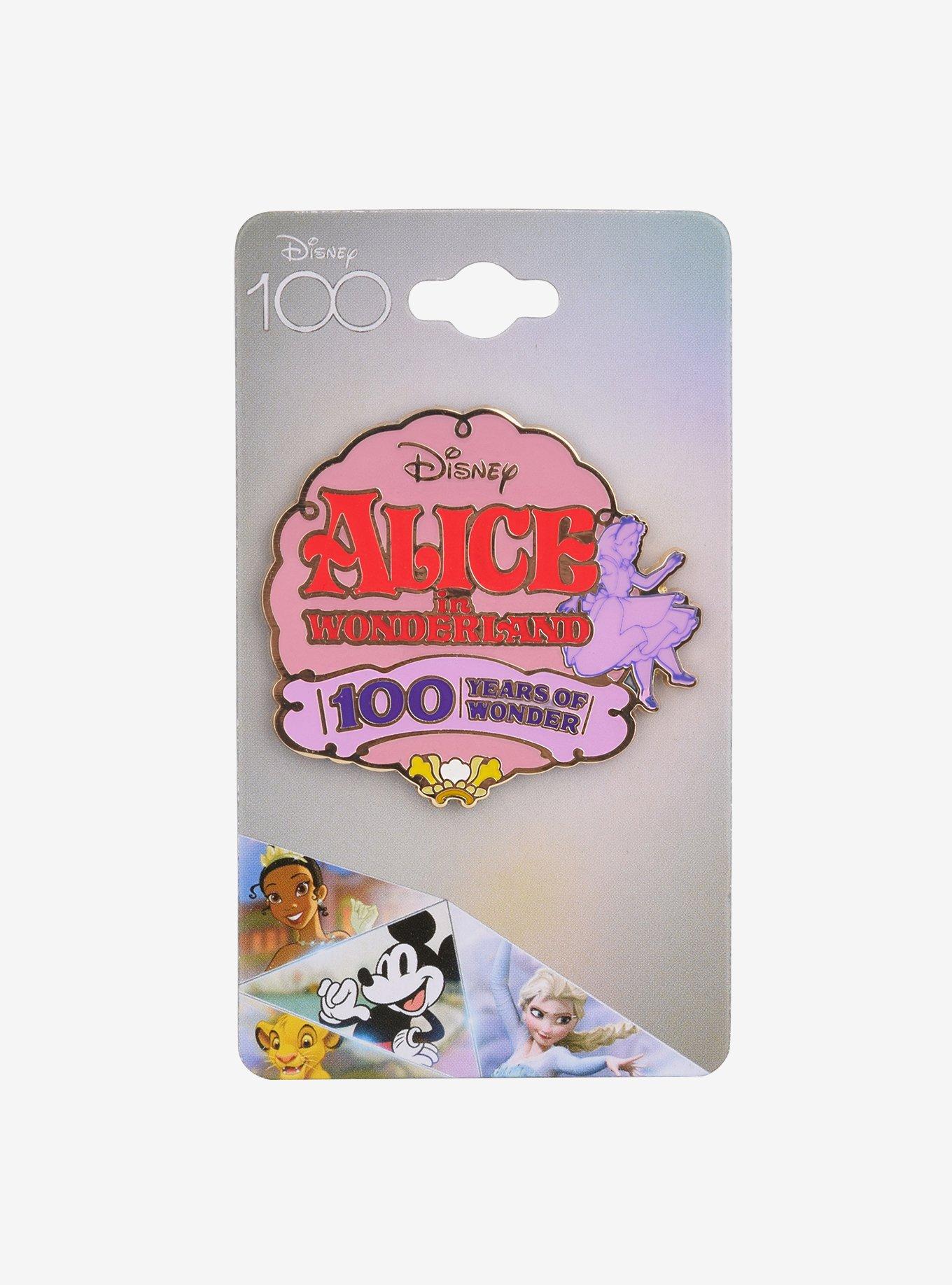 Disney 100 Alice in Wonderland Logo Enamel Pin - BoxLunch Exclusive, , alternate