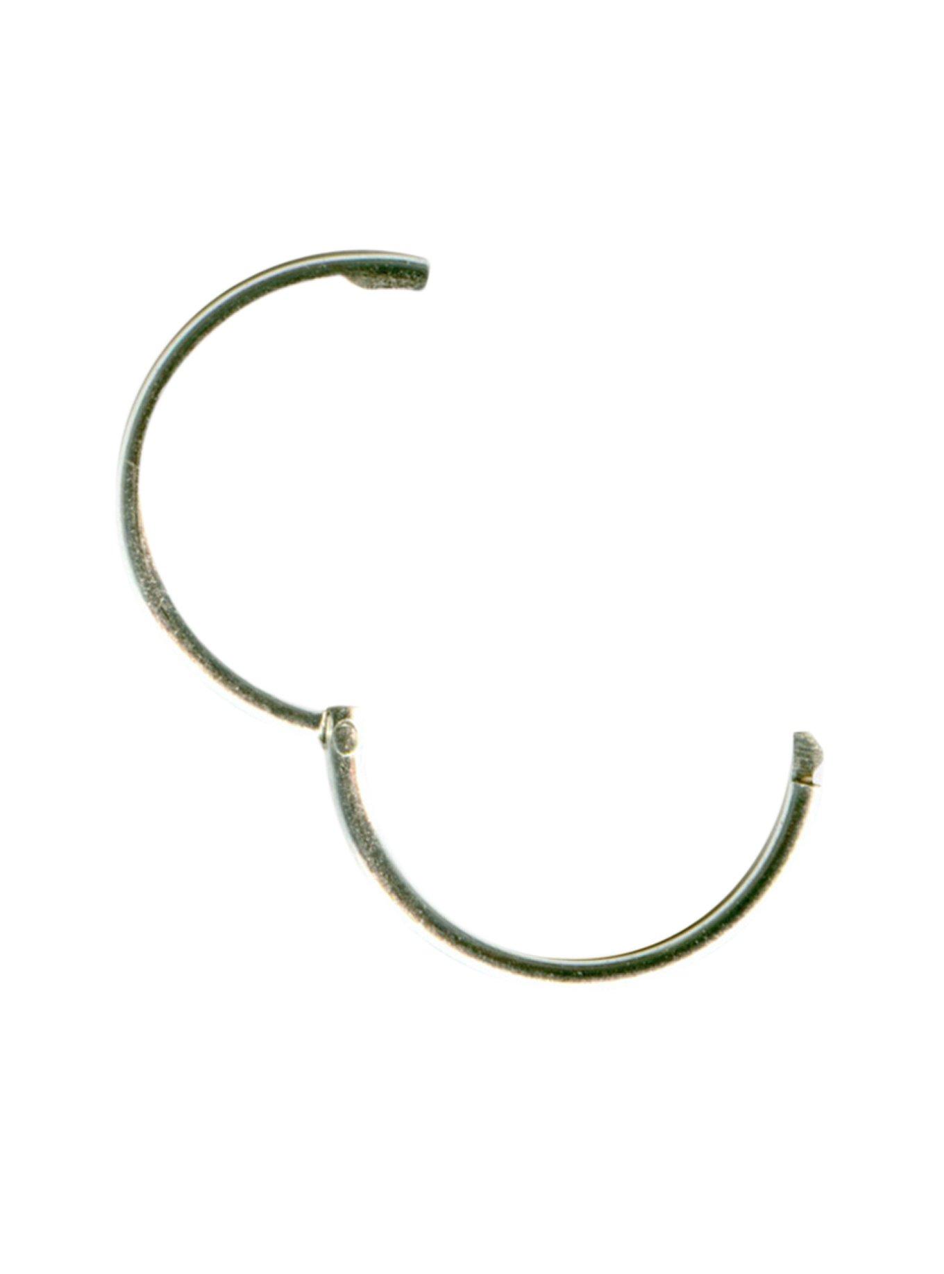 18 Gauge 1/2" Sterling Silver Hinged Captive Hoop, , alternate