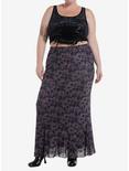 Cosmic Aura Black Velvet Multi Lace-Up Girls Corset Top Plus Size, BLACK, alternate