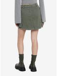 Army Green Hardware Strap Utility Skirt, GREEN, alternate