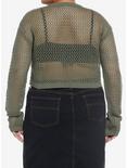 Social Collision Star Knit Girls Crop Sweater Plus Size, BLACK, alternate
