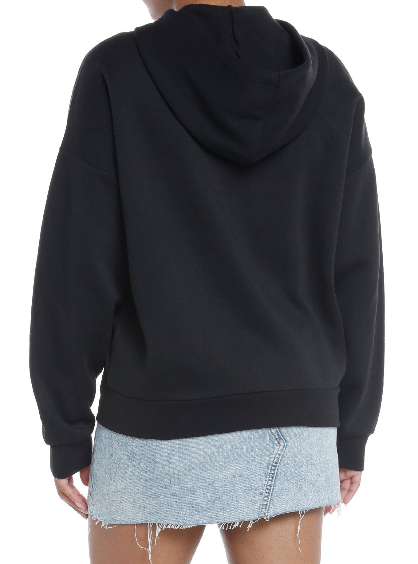 Social Collision Skulls & Red Roses Girls Hoodie, RED, alternate