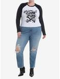 Strange Skull Girls Crop Raglan Long-Sleeve T-Shirt Plus Size, , alternate