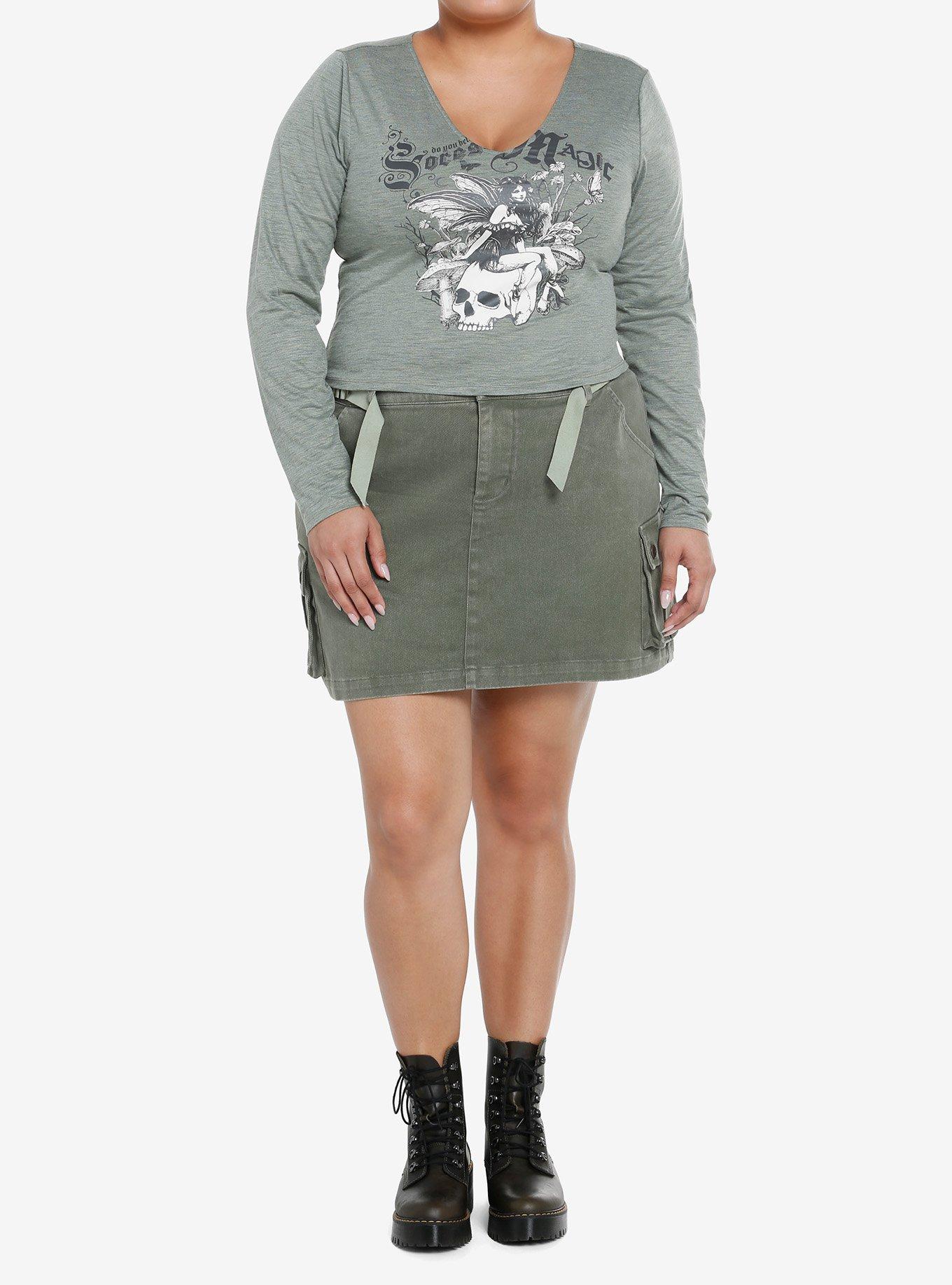 Thorn & Fable Skull Fairy Girls Long-Sleeve Top Plus Size, , hi-res