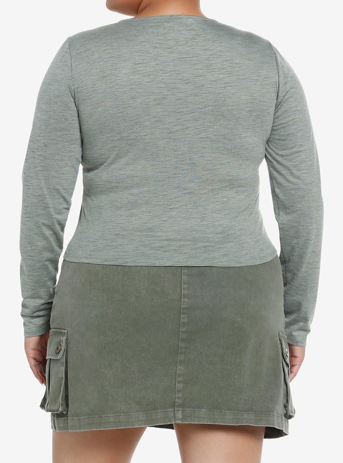 Thorn & Fable Skull Fairy Girls Long-Sleeve Top Plus Size, IVORY, alternate