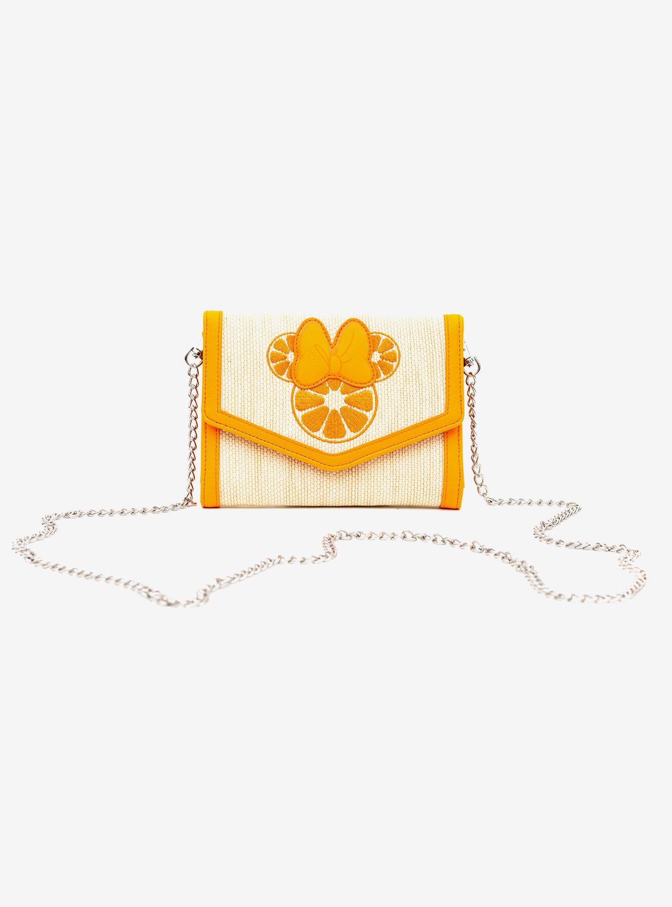 Disney Minnie Mouse Embroidered Citrus Ears with Bow Straw Crossbody Bag, , hi-res