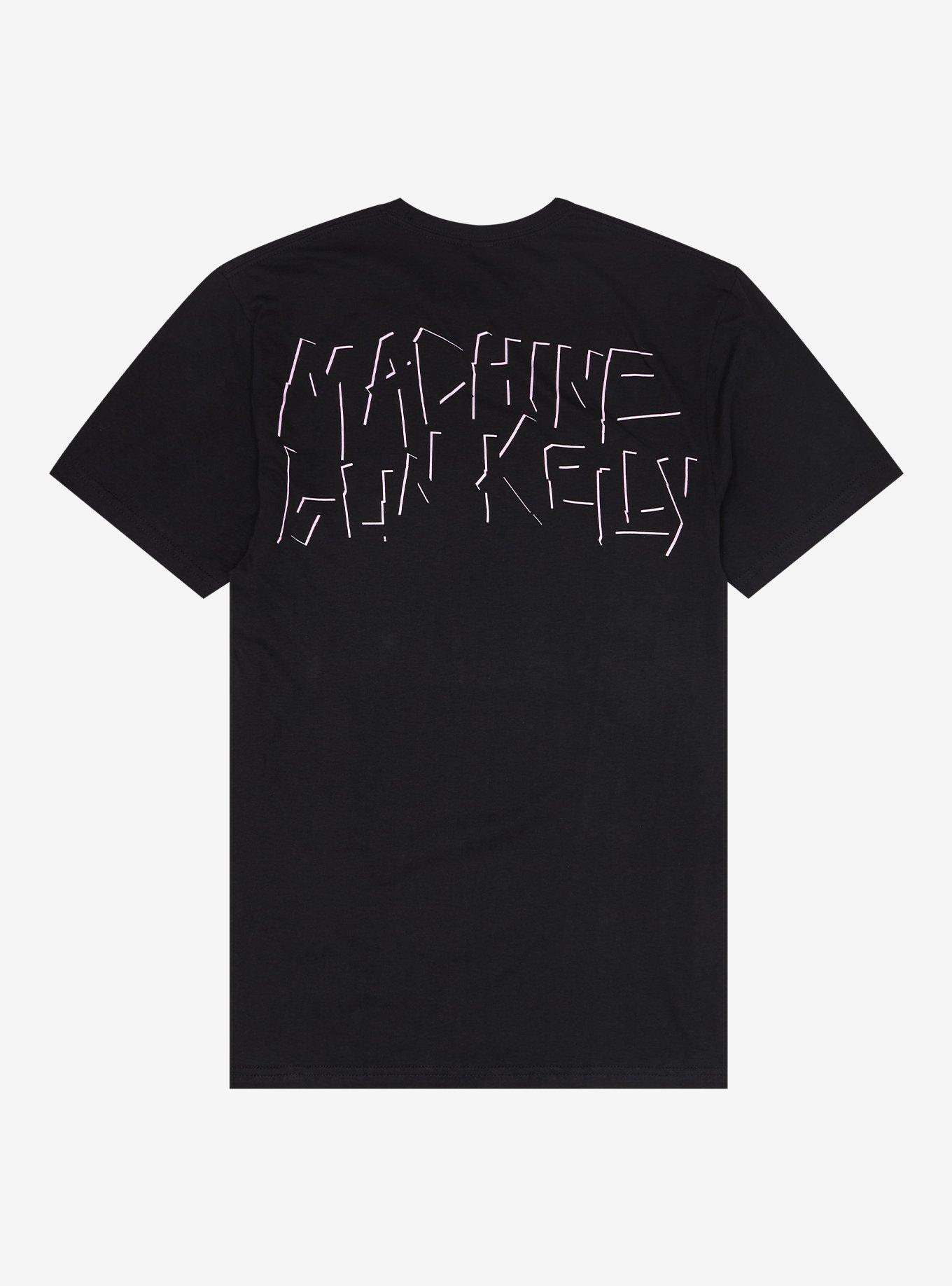 Machine Gun Kelly Art Eyes Lightning T-Shirt, BLACK, alternate