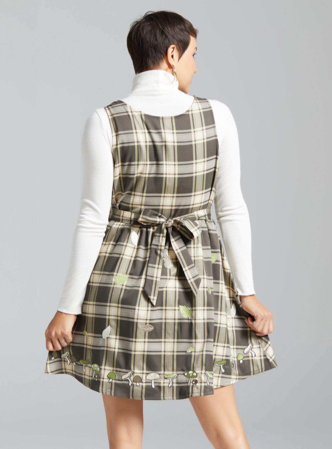 Studio Ghibli My Neighbor Totoro Characters Plaid Tank Dress - BoxLunch Exclusive, BROWN, alternate