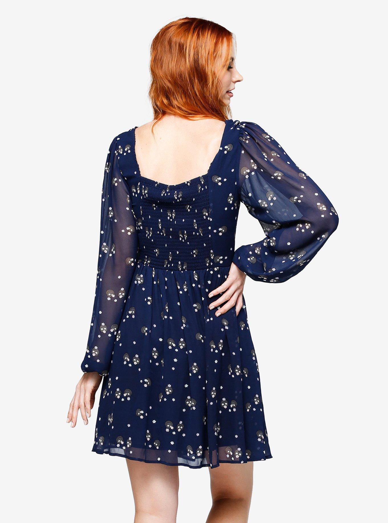 Studio Ghibli Spirited Away Long Sleeve Smock Dress - BoxLunch Exclusive, BURNT ORANGE, alternate