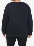 Misfits Fair Isle Fiend Skull Girls Sweatshirt Plus Size, BLACK, alternate