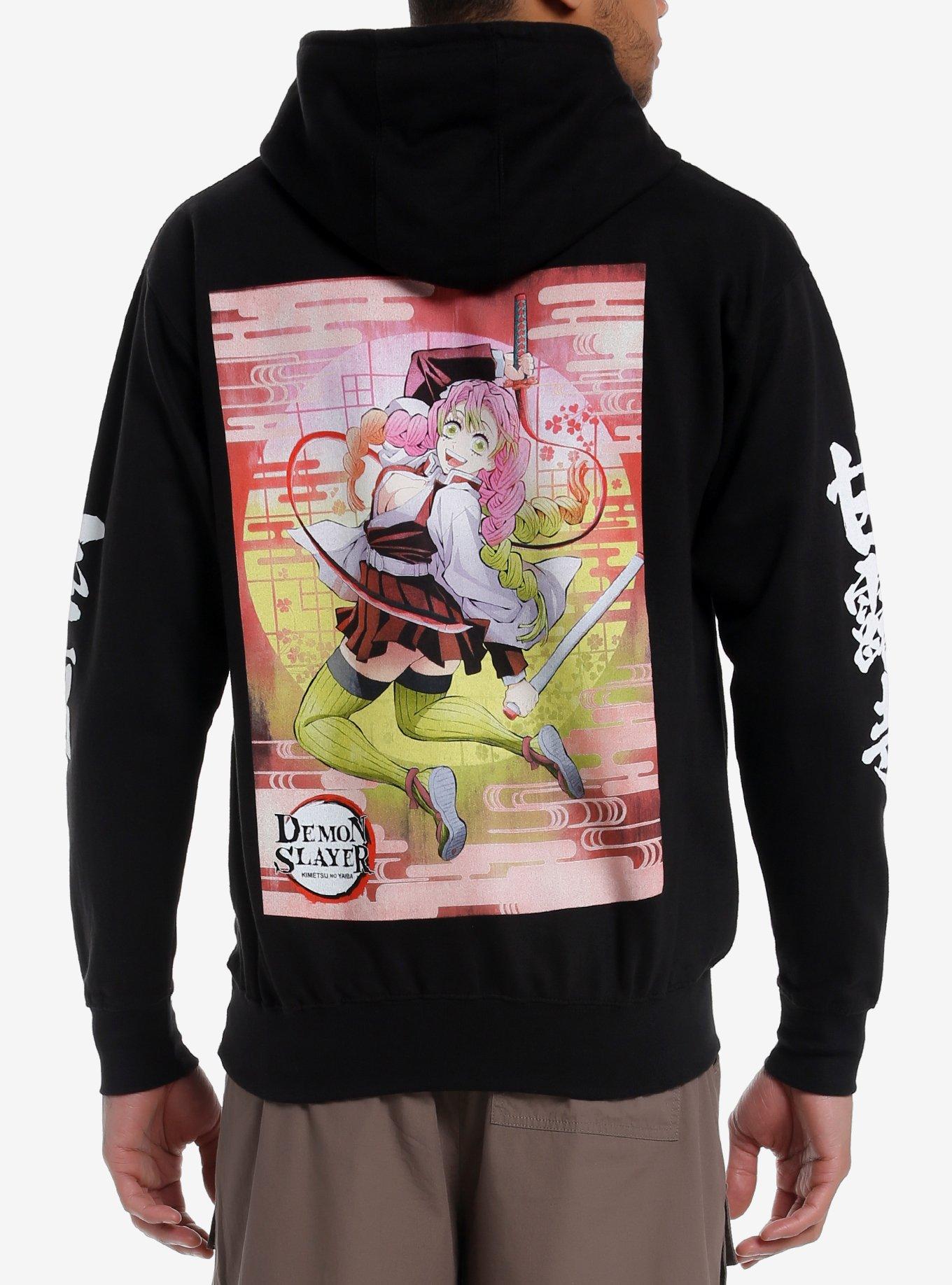 Demon Slayer: Kimetsu No Yaiba Mitsuri Kanroji Hoodie, BLACK, alternate