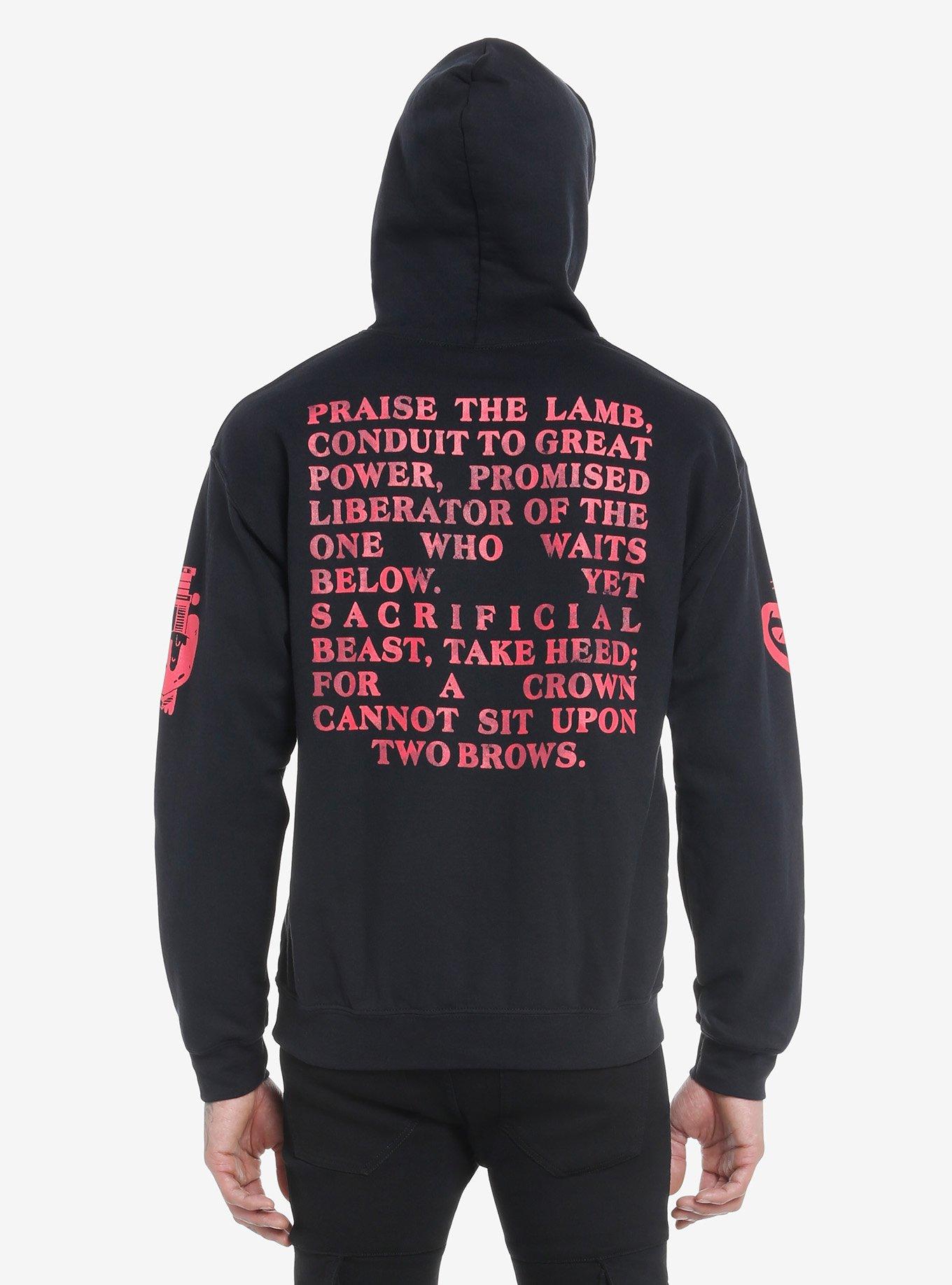 Cult Of The Lamb Praise The Lamb Hoodie, BLACK, alternate