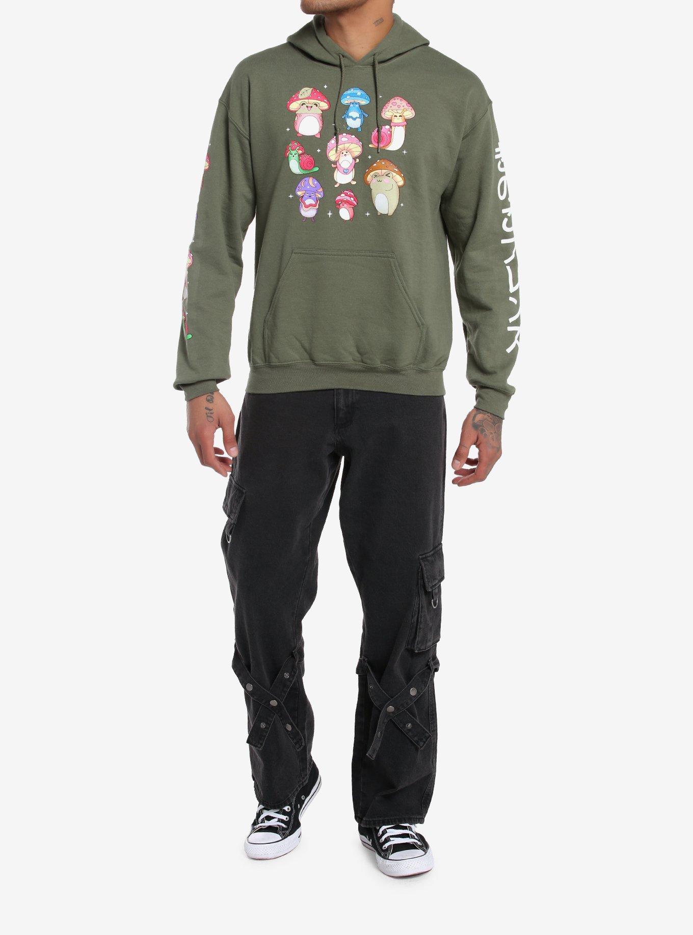 Mushroom Creatures Hoodie, GREEN, alternate