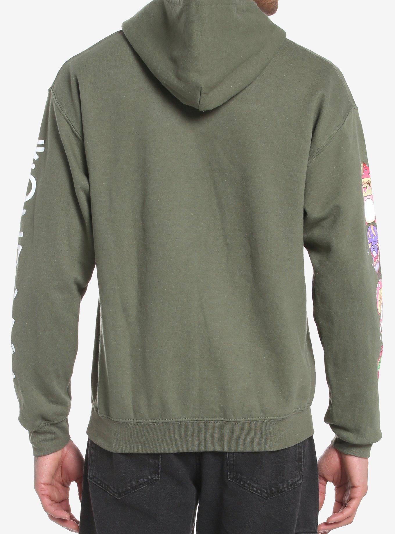 Mushroom Creatures Hoodie, GREEN, alternate