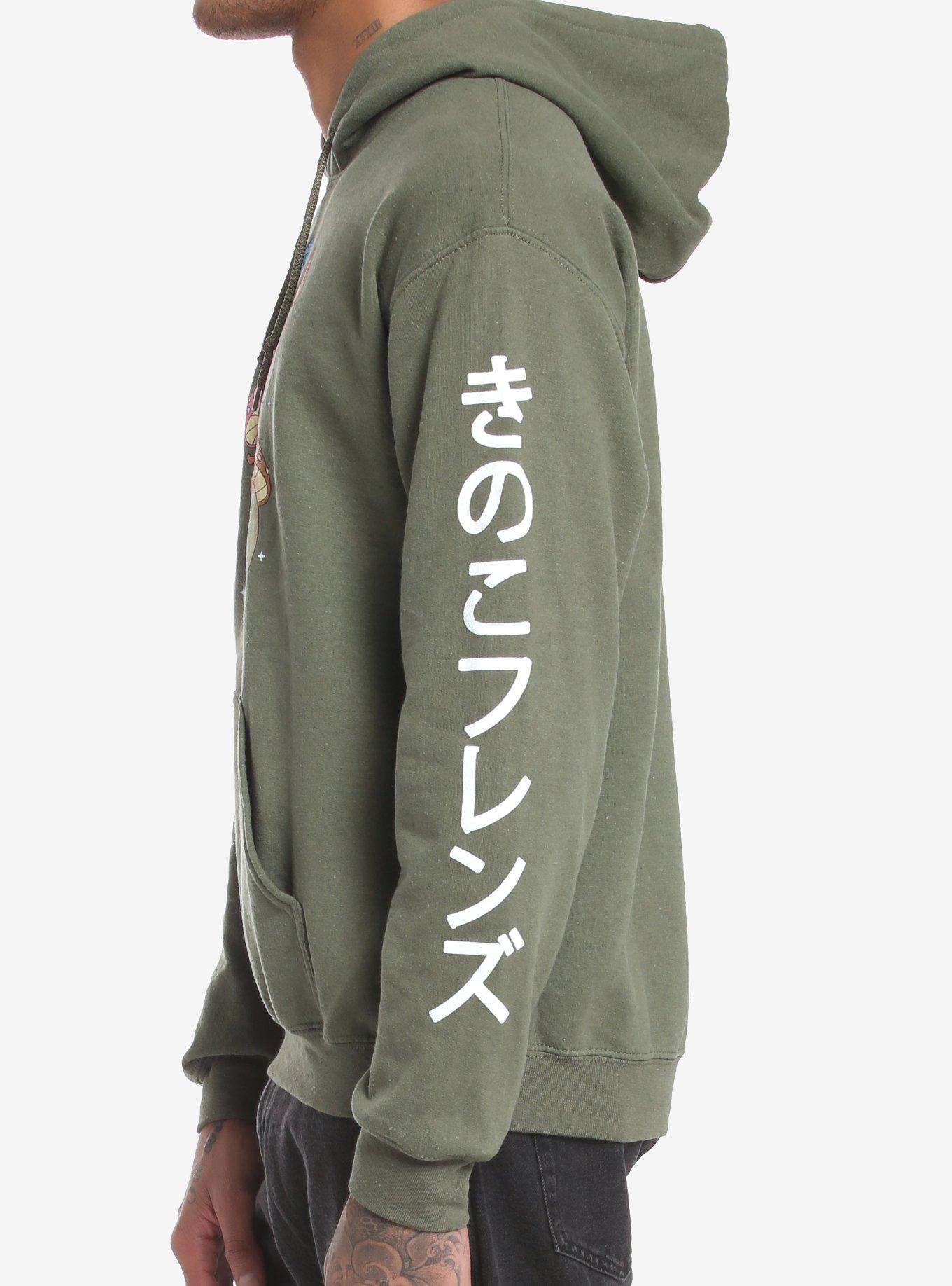 Mushroom Creatures Hoodie, GREEN, alternate