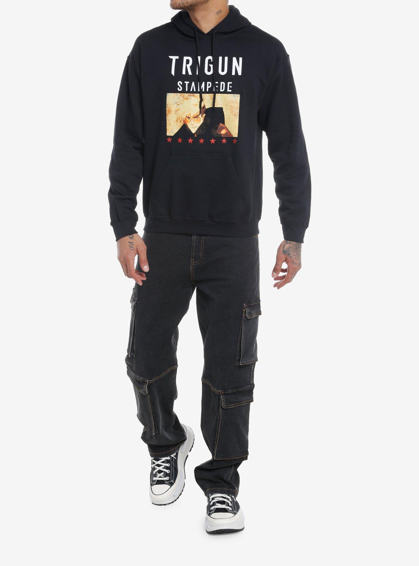 Trigun Stampede Vash Wanted Poster Hoodie, BLACK, alternate