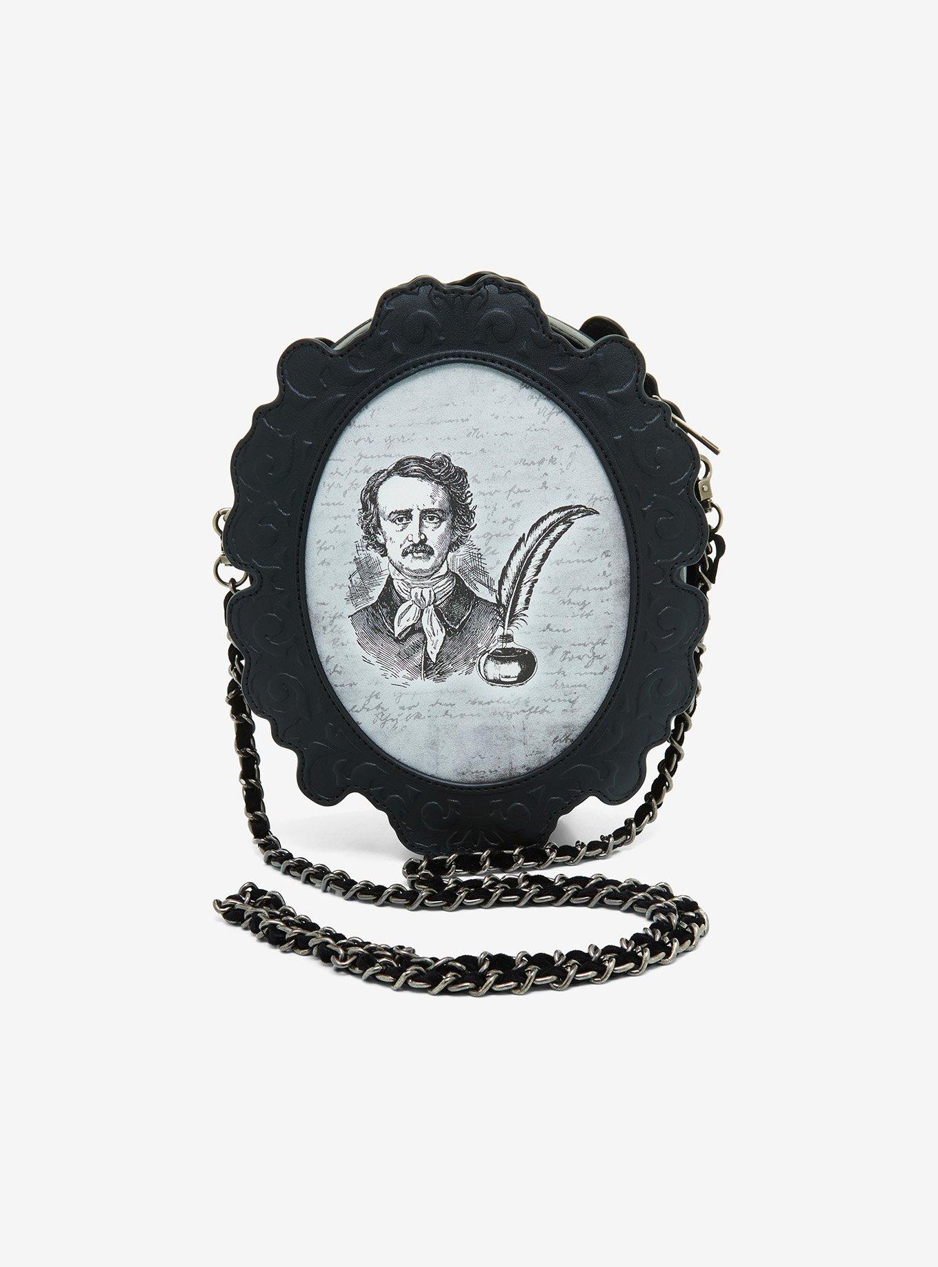 Edgar Allan Poe Cameo Crossbody Bag, , alternate