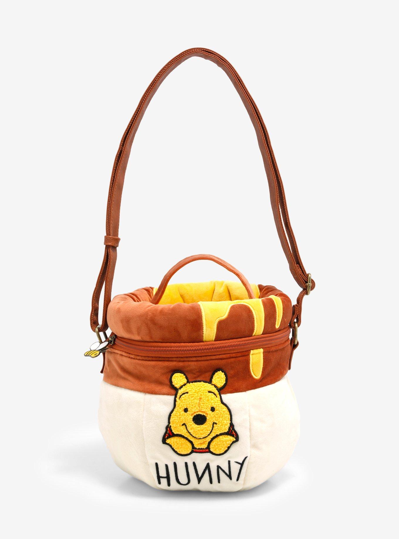 Disney Winnie The Pooh Honey Pot Figural Plush Crossbody Bag