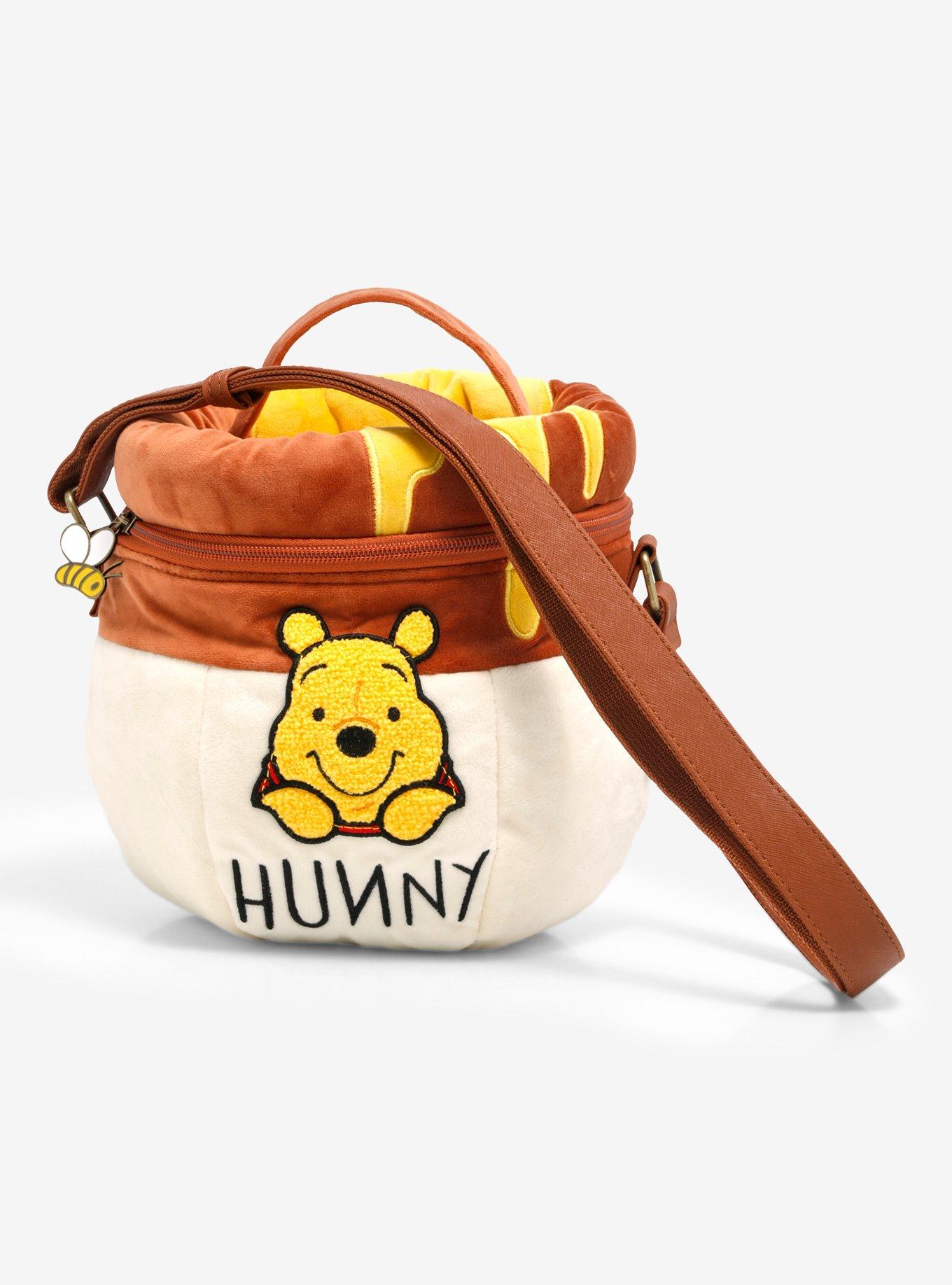 Disney Winnie The Pooh Honey Pot Figural Plush Crossbody Bag