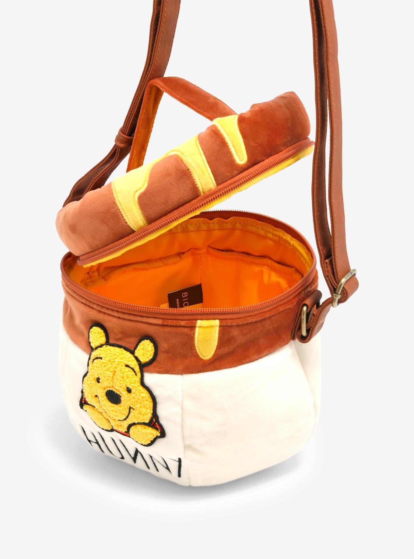 Disney Winnie The Pooh Honey Pot Figural Plush Crossbody Bag