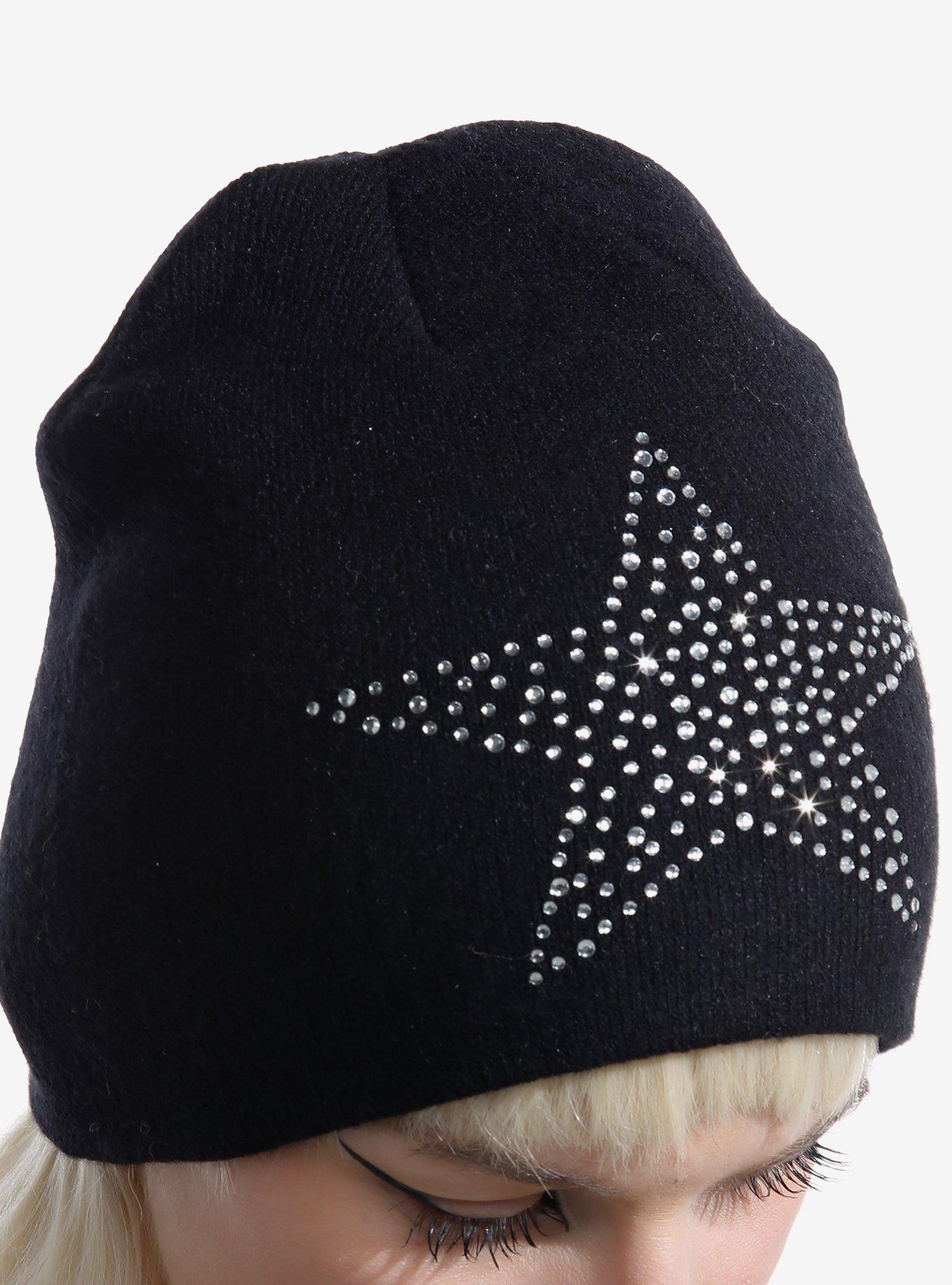 Rhinestone Star Beanie, , alternate