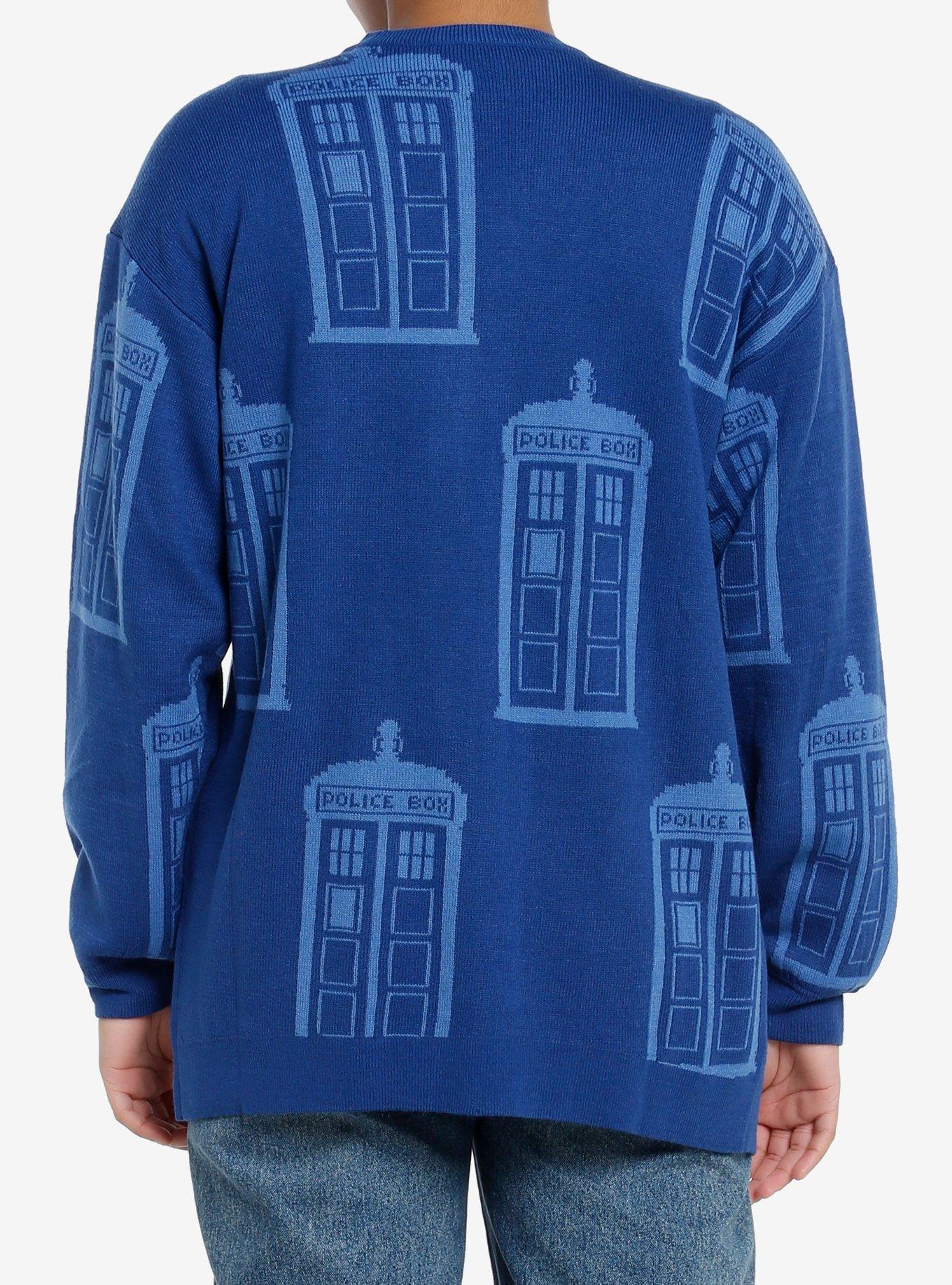 Doctor Who TARDIS Cardigan, BLUE, alternate