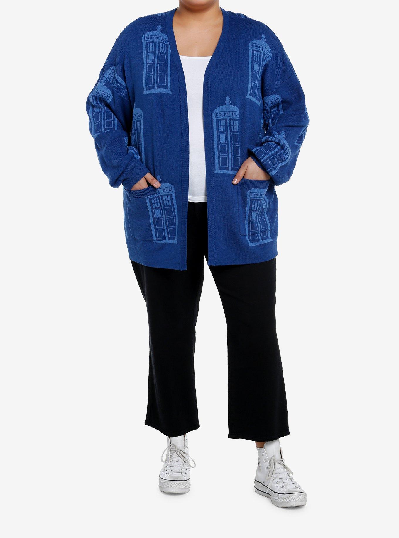 Doctor Who TARDIS Girls Cardigan Plus Size, , hi-res