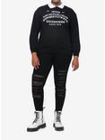 Ouija Board Collared Girls Sweatshirt Plus Size, , alternate