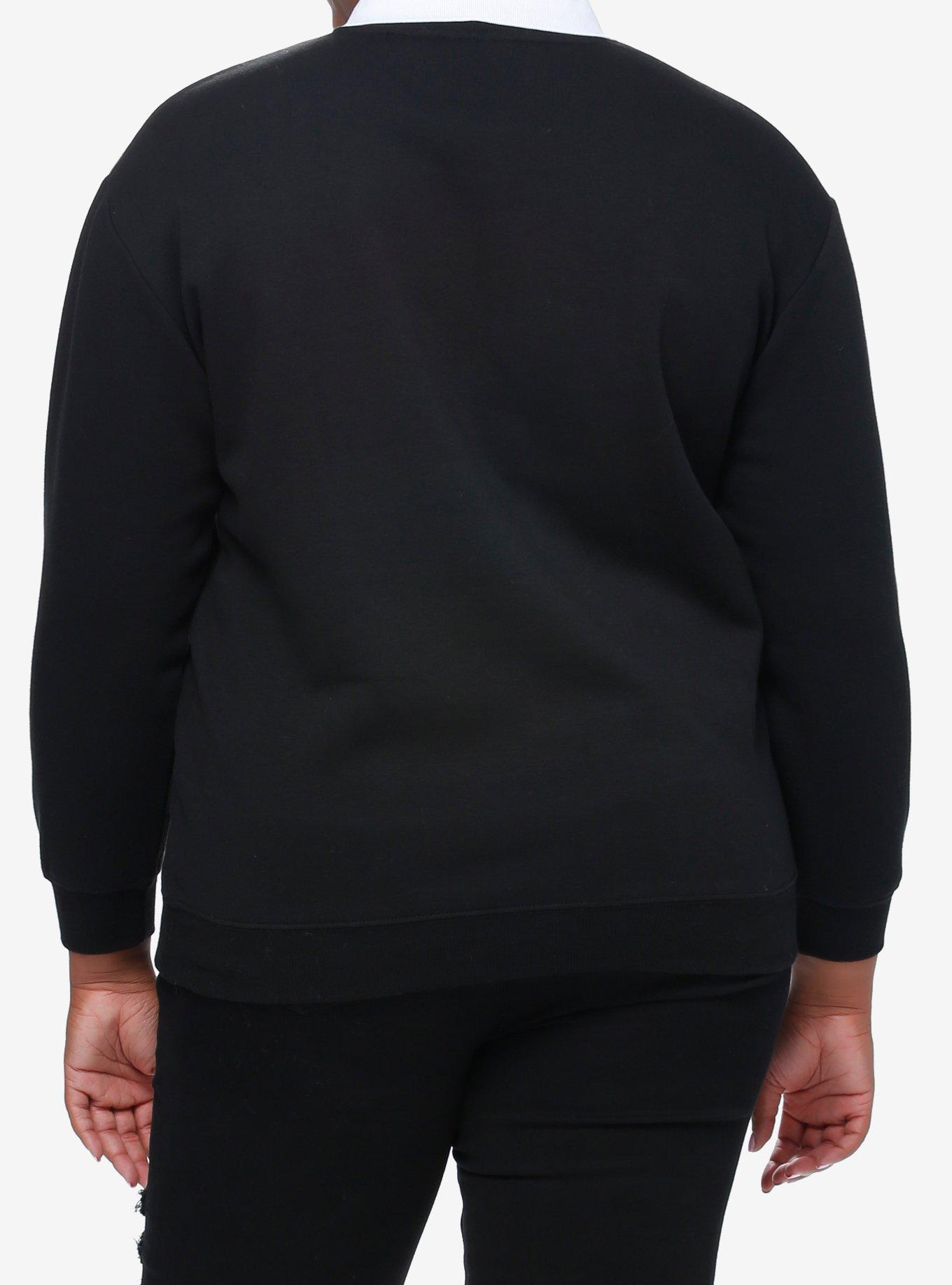 Ouija Board Collared Girls Sweatshirt Plus Size, , alternate