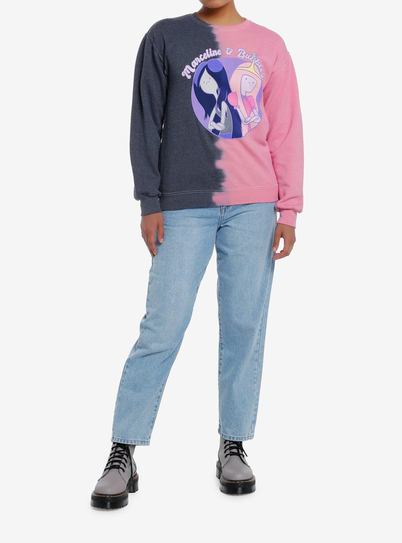 Adventure Time Marceline & Bubblegum Split-Dye Girls Sweatshirt, MULTI, alternate