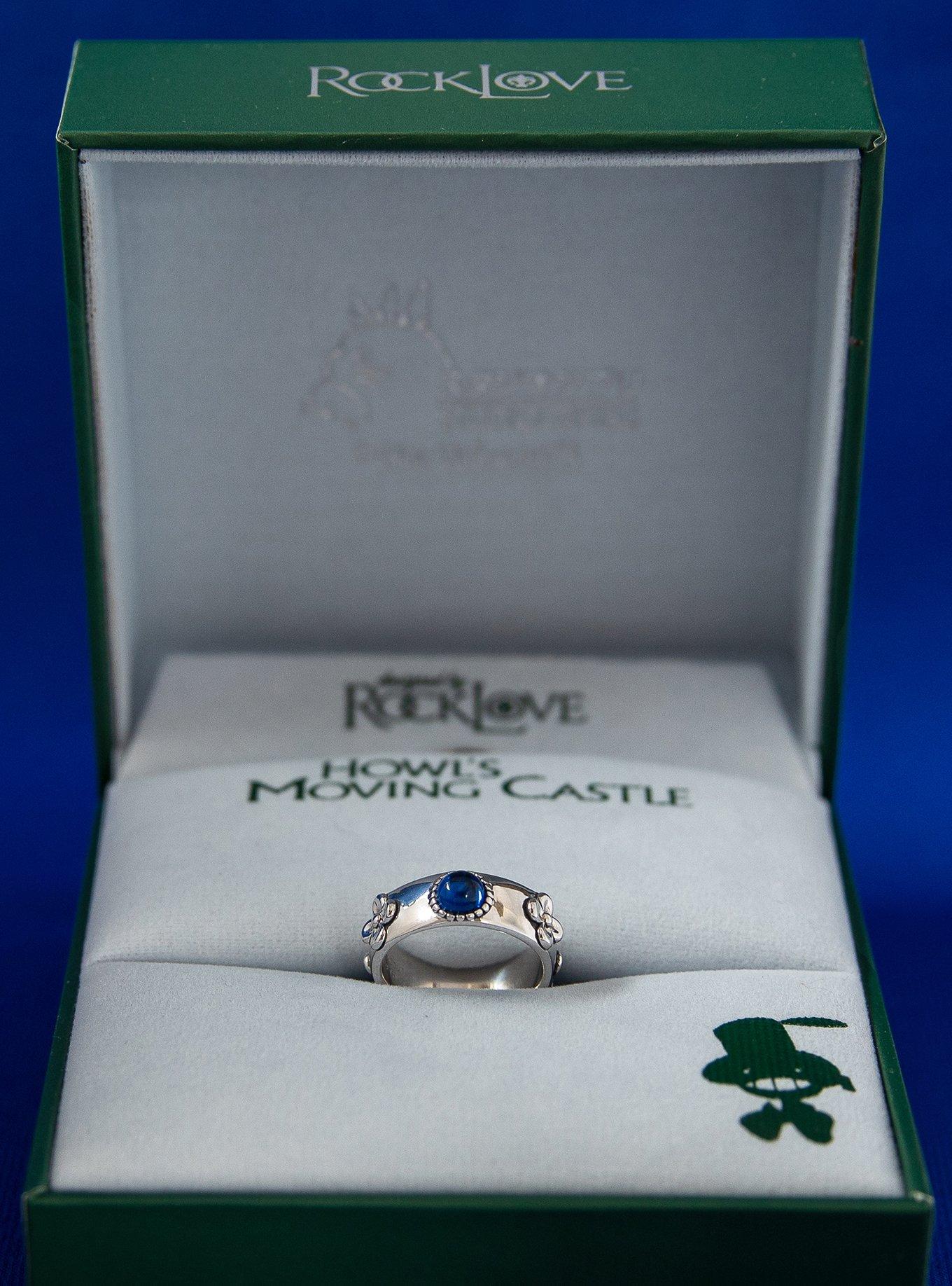 Studio Ghibli X RockLove Howl's Moving Castle Blue Crystal Ring, , alternate