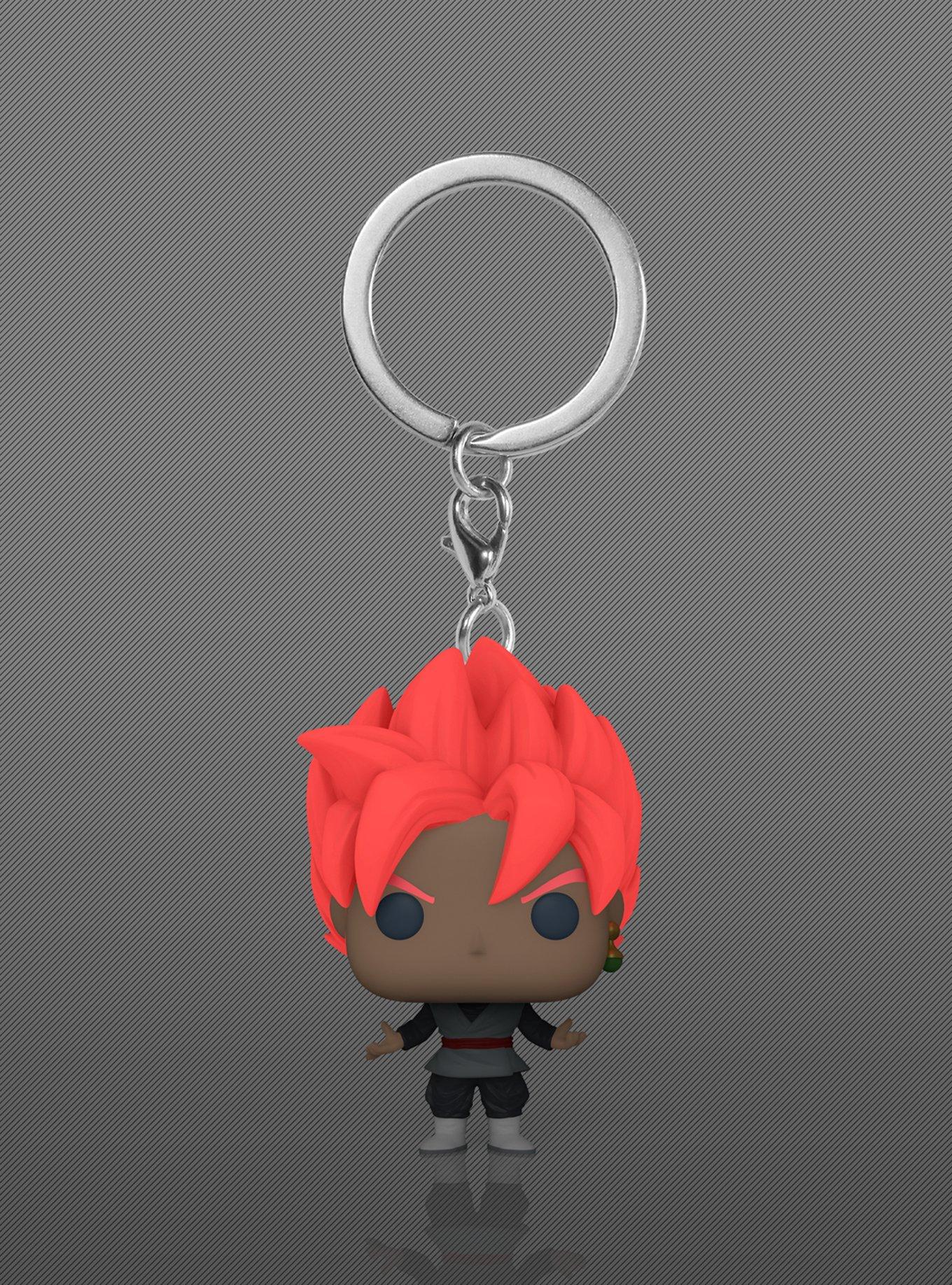 Funko Pocket Pop! Dragon Ball Z Goku Super Saiyan Rosé Glow-in-the-Dark Vinyl Keychain — BoxLunch Exclusive, , hi-res