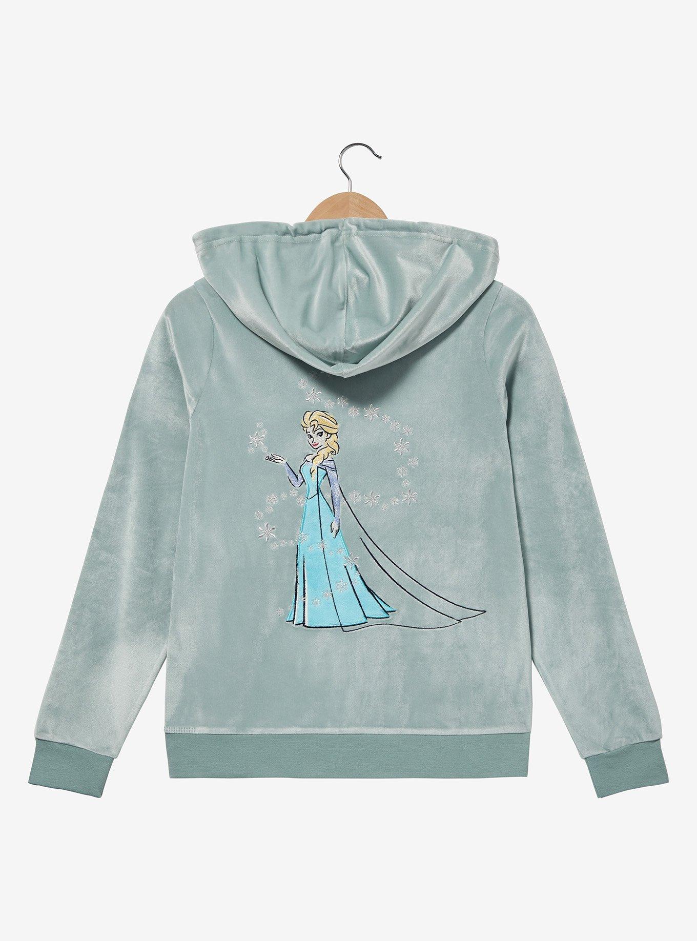 Disney Frozen Elsa Portrait Zip-Up Hoodie, HYDRO TEAL, alternate