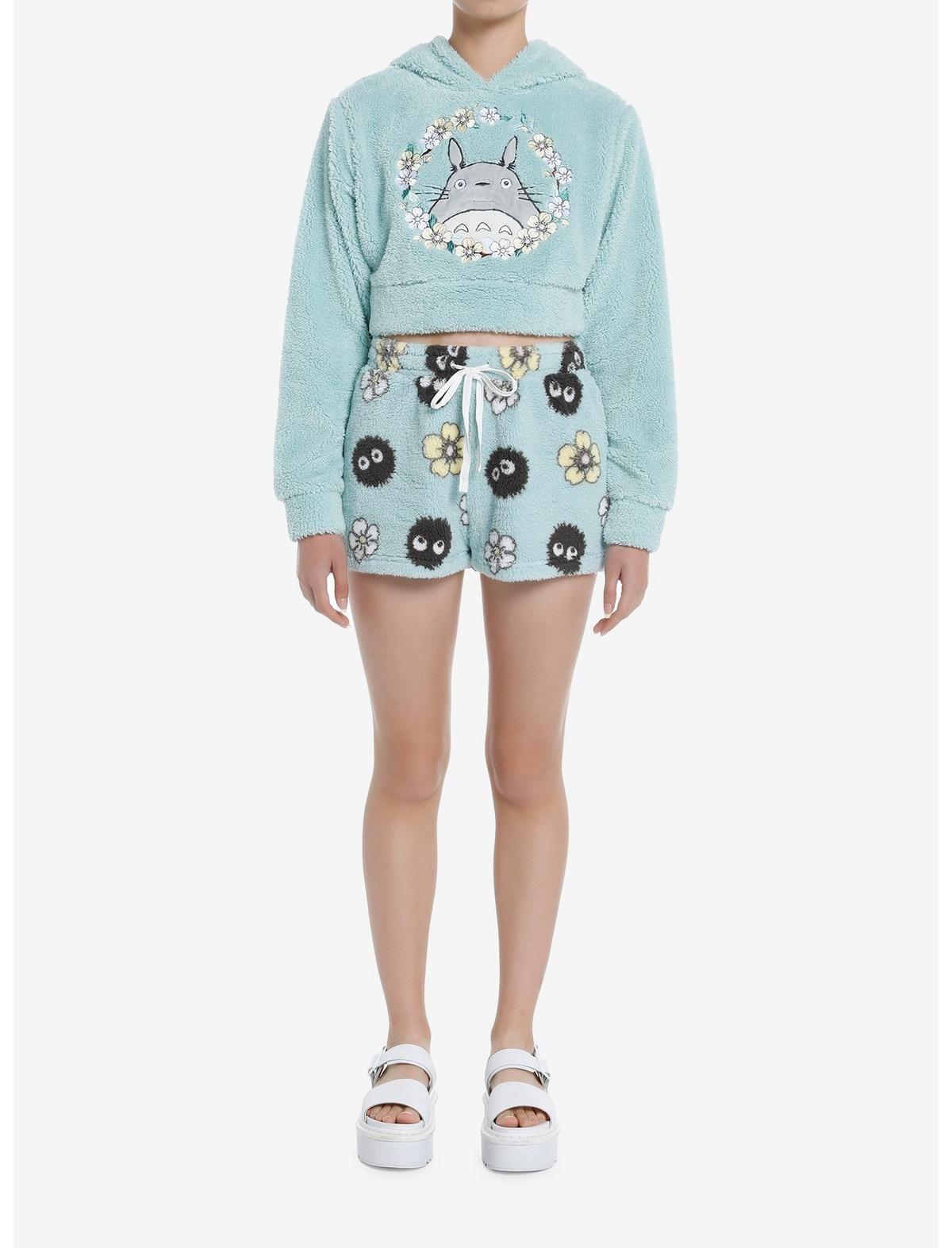 Her Universe Studio Ghibli My Neighbor Totoro Floral Sherpa Lounge Set, LT PINK, alternate