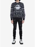 The Nightmare Before Christmas Fair Isle Intarsia Sweater, BLACK  WHITE, alternate