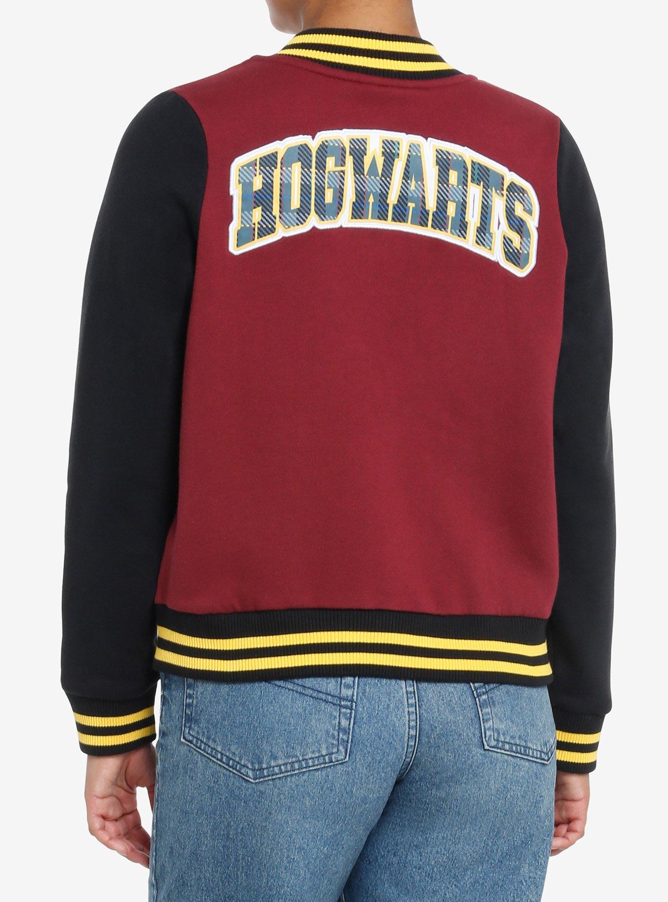 Harry Potter Hogwarts Girls Varsity Jacket, BLACK  BLACK RED, alternate