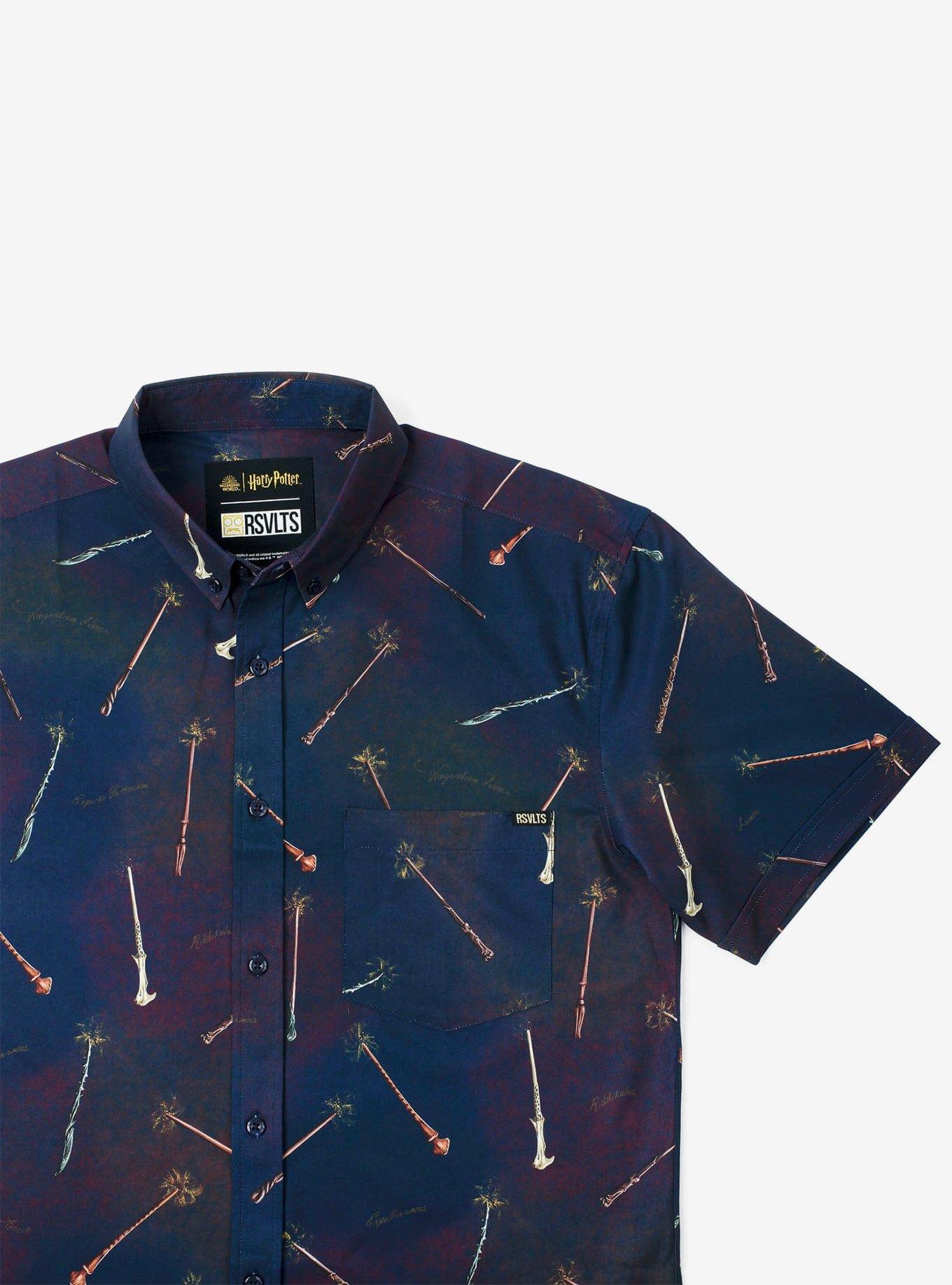 RSVLTS Harry Potter "Ollivander's Best" Button-Up Shirt, BLACK, alternate