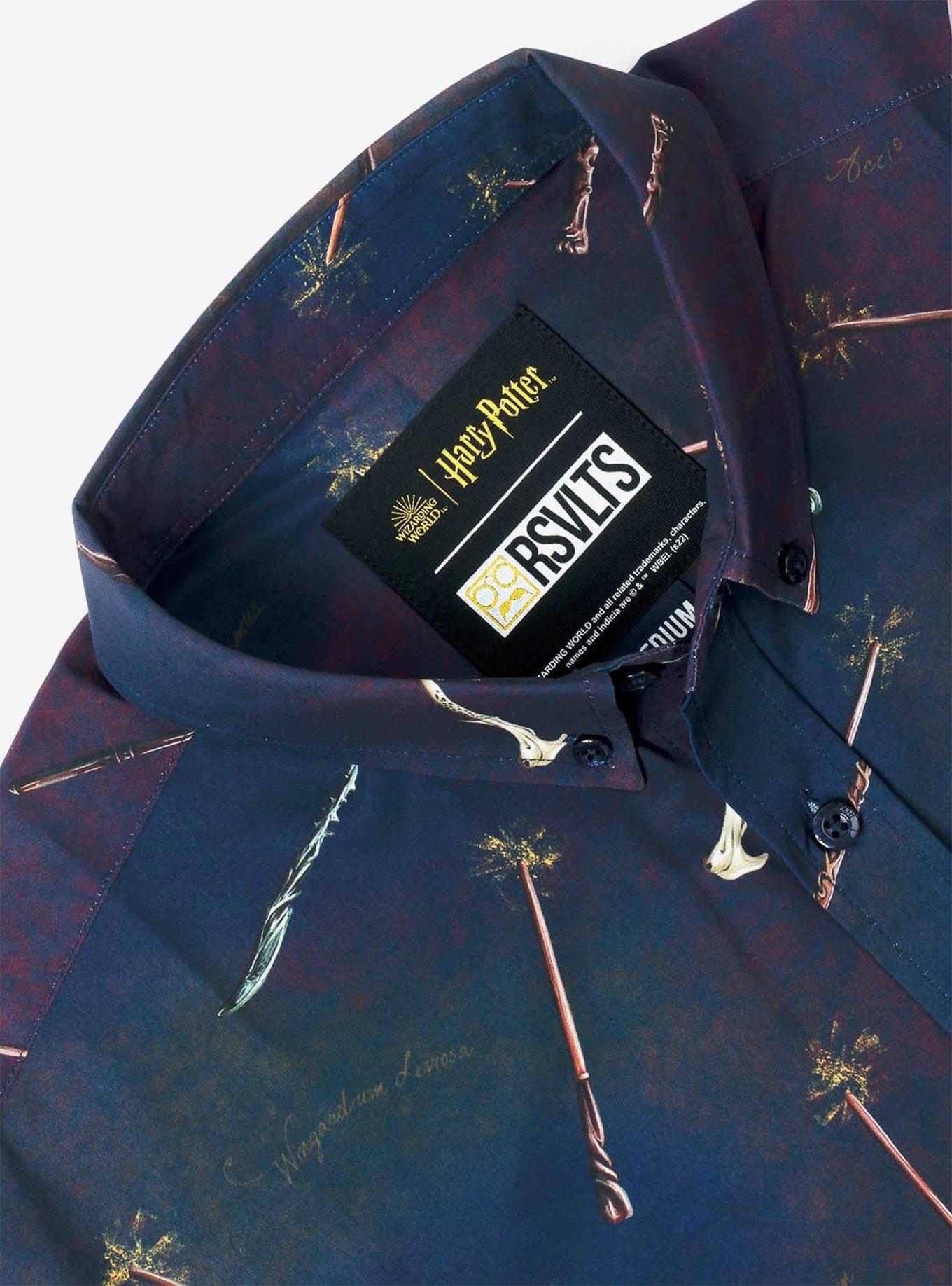 RSVLTS Harry Potter "Ollivander's Best" Button-Up Shirt, BLACK, alternate