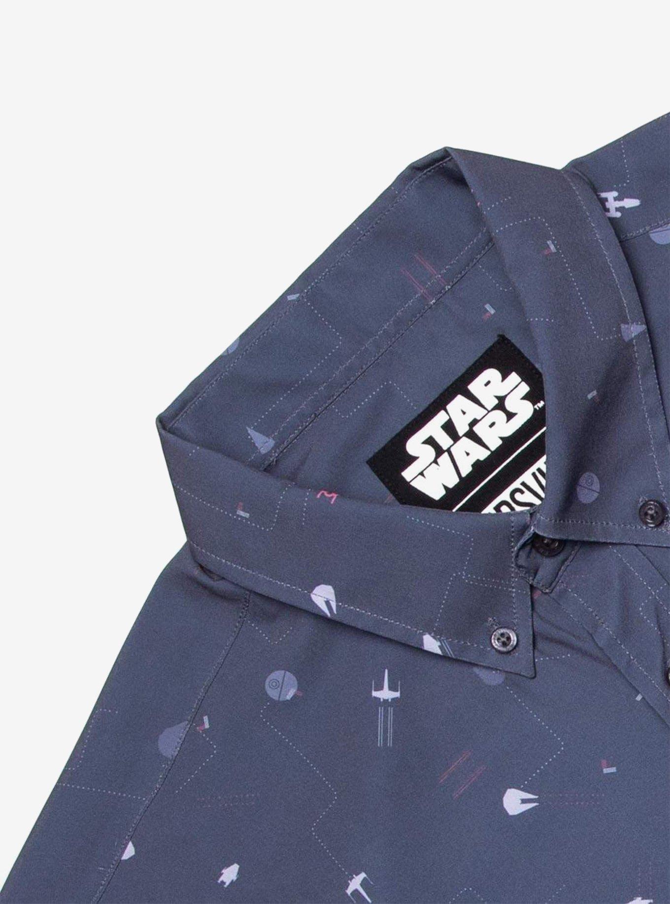 RSVLTS Star Wars "Stay On Target" Button-Up Shirt, GREY, alternate
