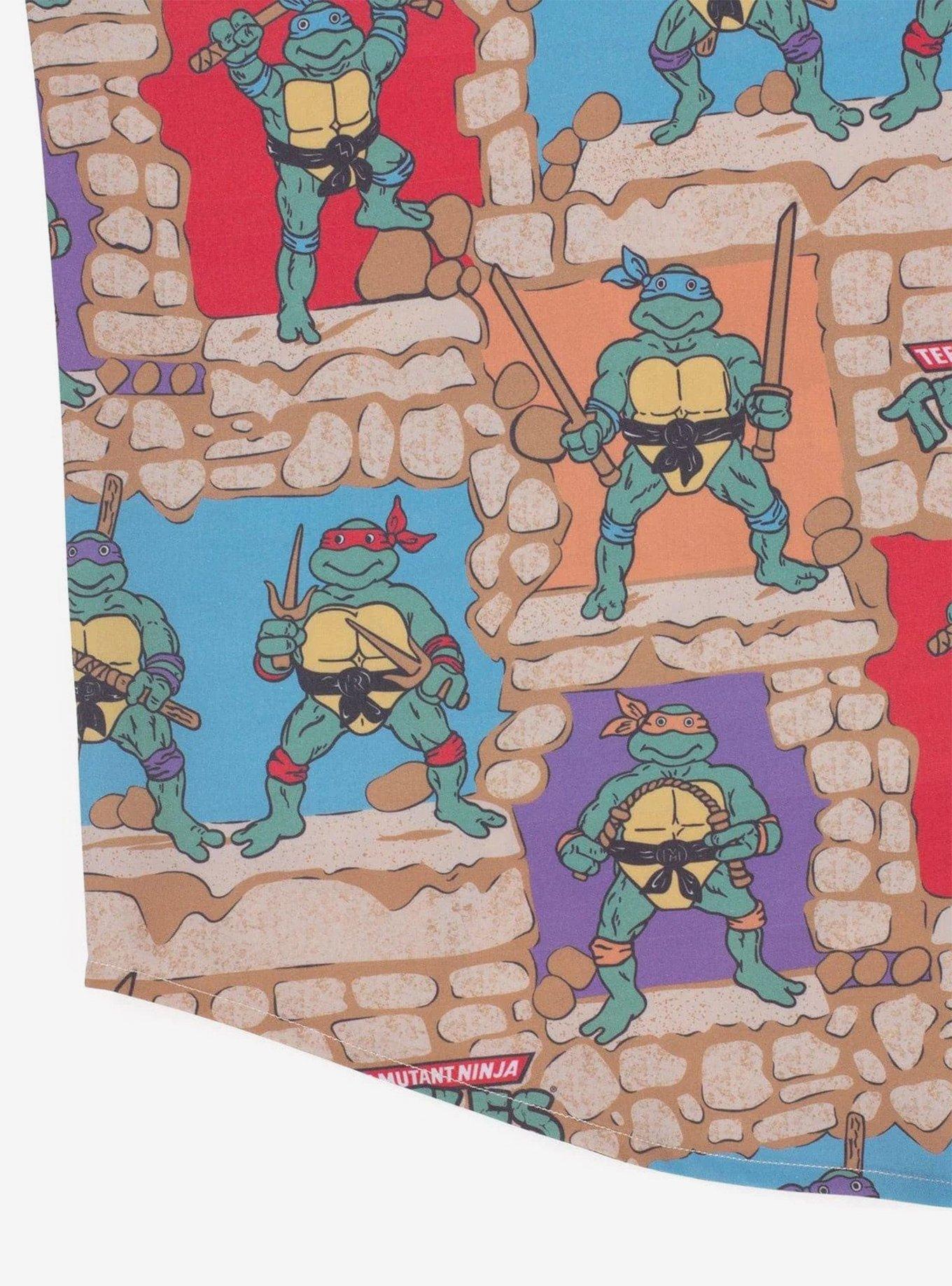 RSVLTS Teenage Mutant Ninja Turtles "Cowabunga Covers" Button-Up Shirt, MULTI, alternate