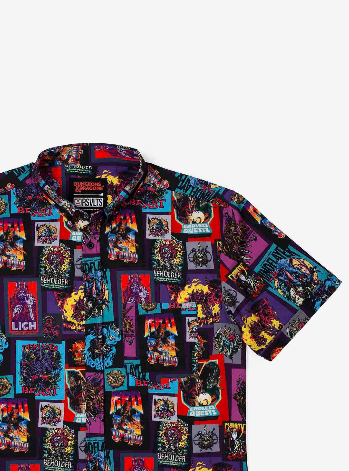 RSVLTS Dungeons & Dragons "Monsters of the Quest" Button-Up Shirt, MULTI, alternate