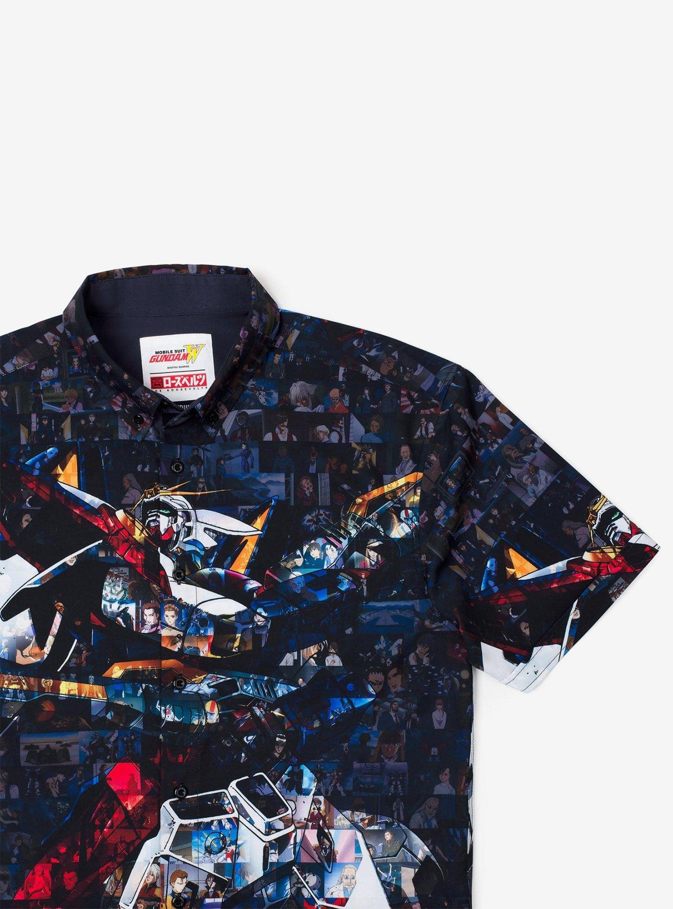 RSVLTS Gundam "Gundam Wing" Button-Up Shirt, BLACK, alternate