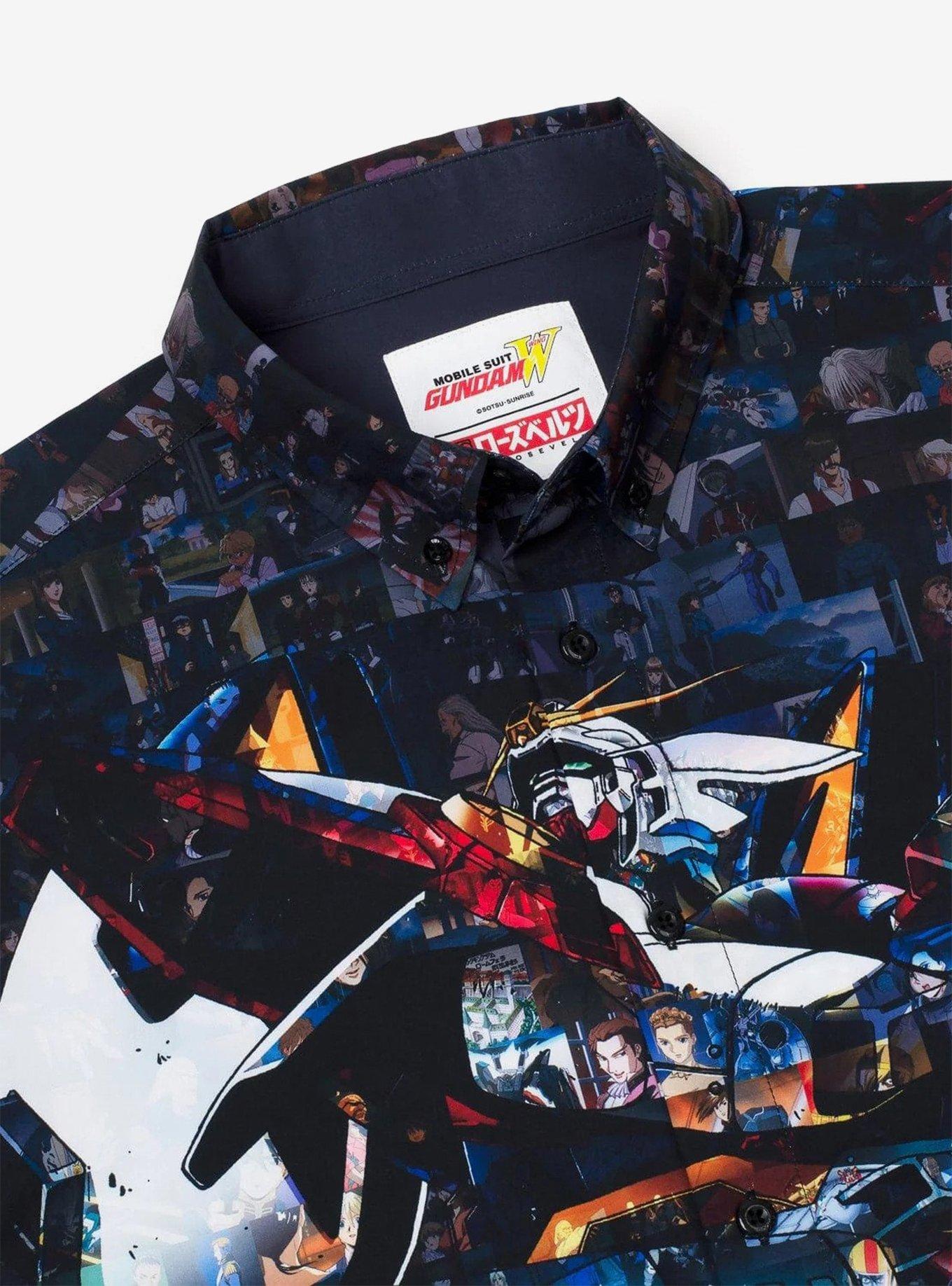 RSVLTS Gundam "Gundam Wing" Button-Up Shirt, BLACK, alternate