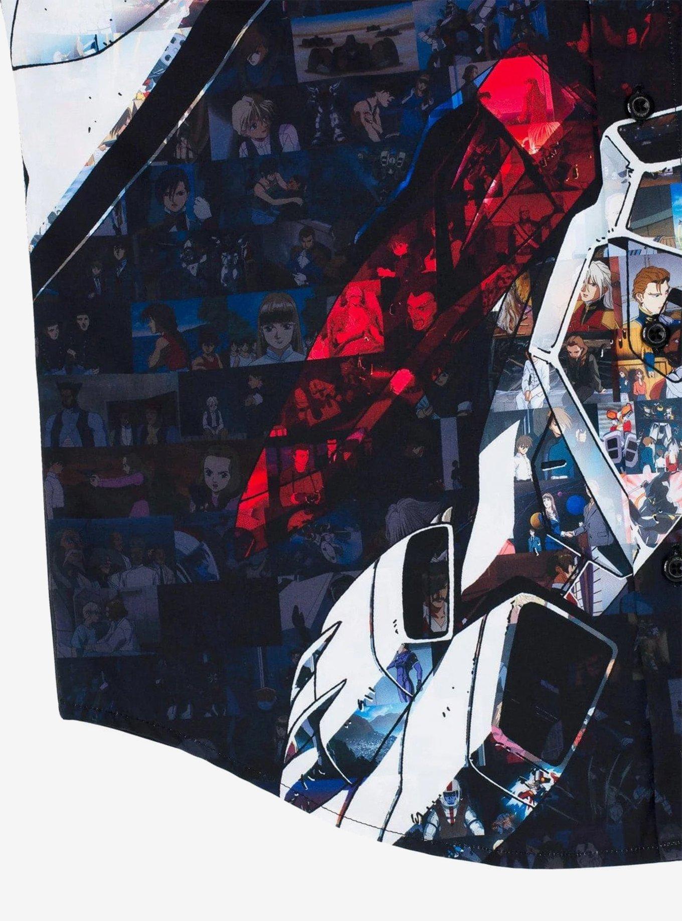 RSVLTS Gundam "Gundam Wing" Button-Up Shirt, BLACK, alternate