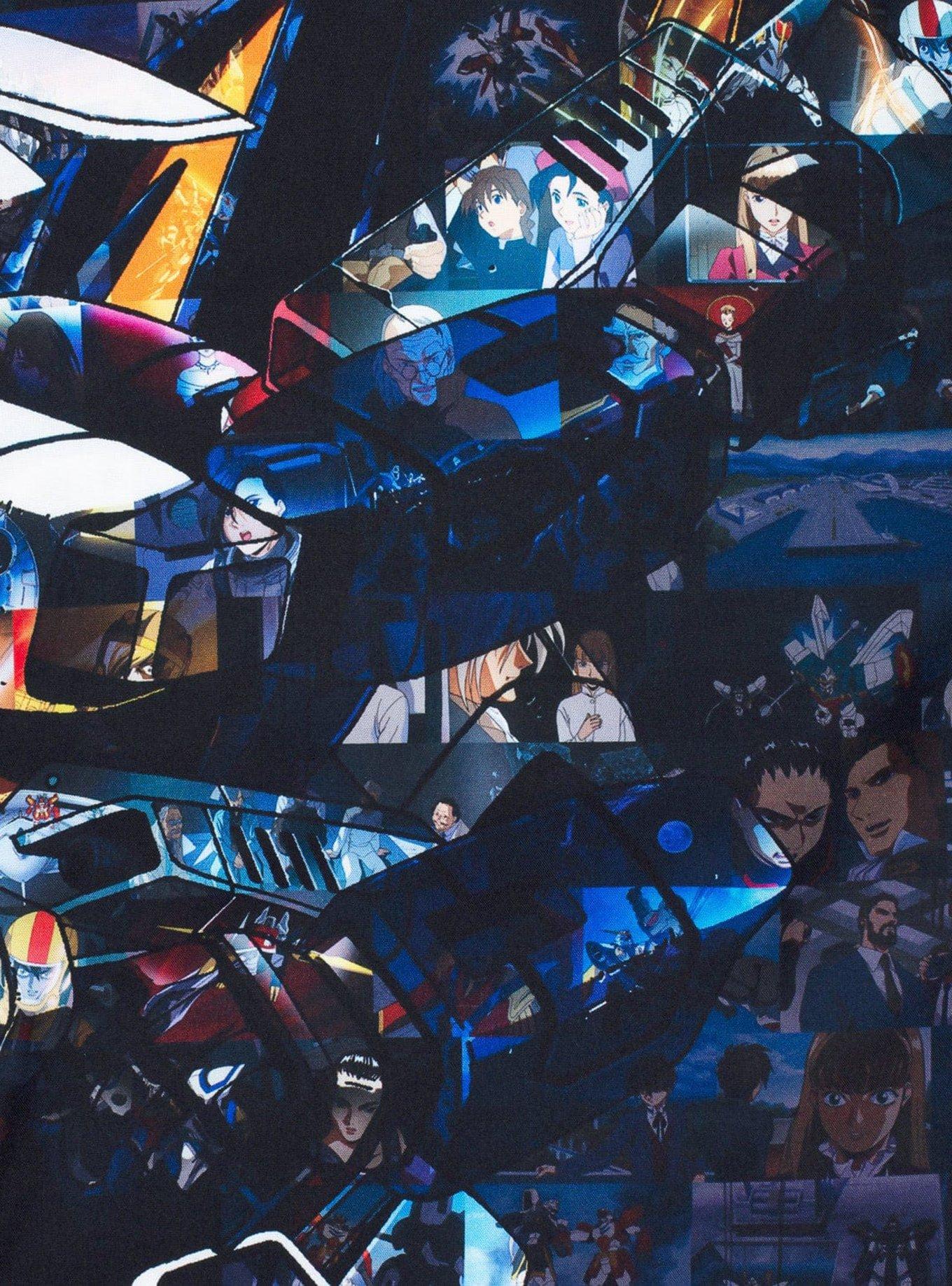 RSVLTS Gundam "Gundam Wing" Button-Up Shirt, BLACK, alternate