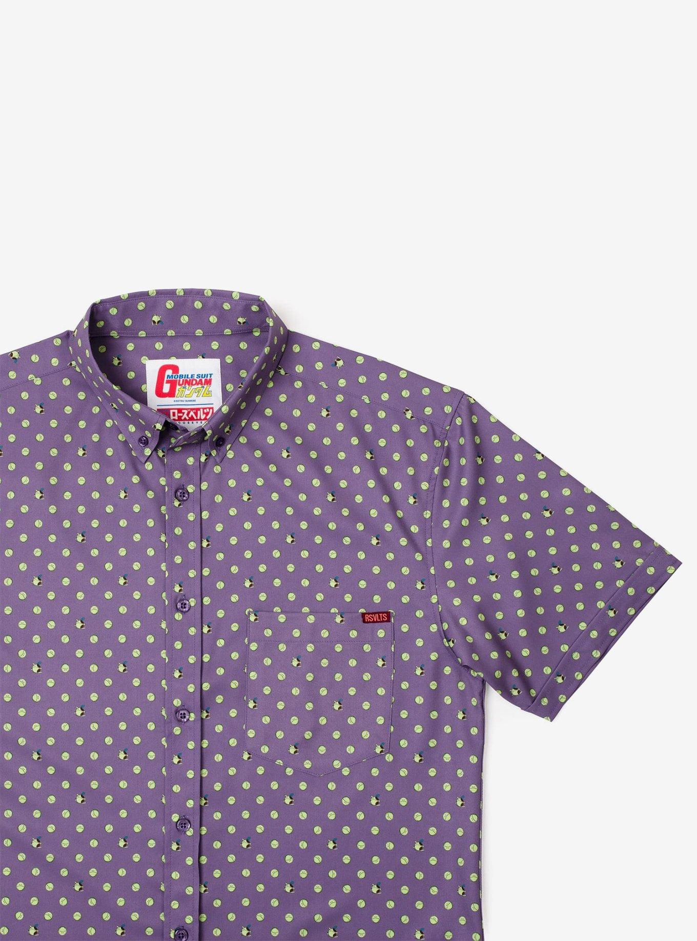 RSVLTS Gundam "Haro" Button-Up Shirt, PURPLE, alternate