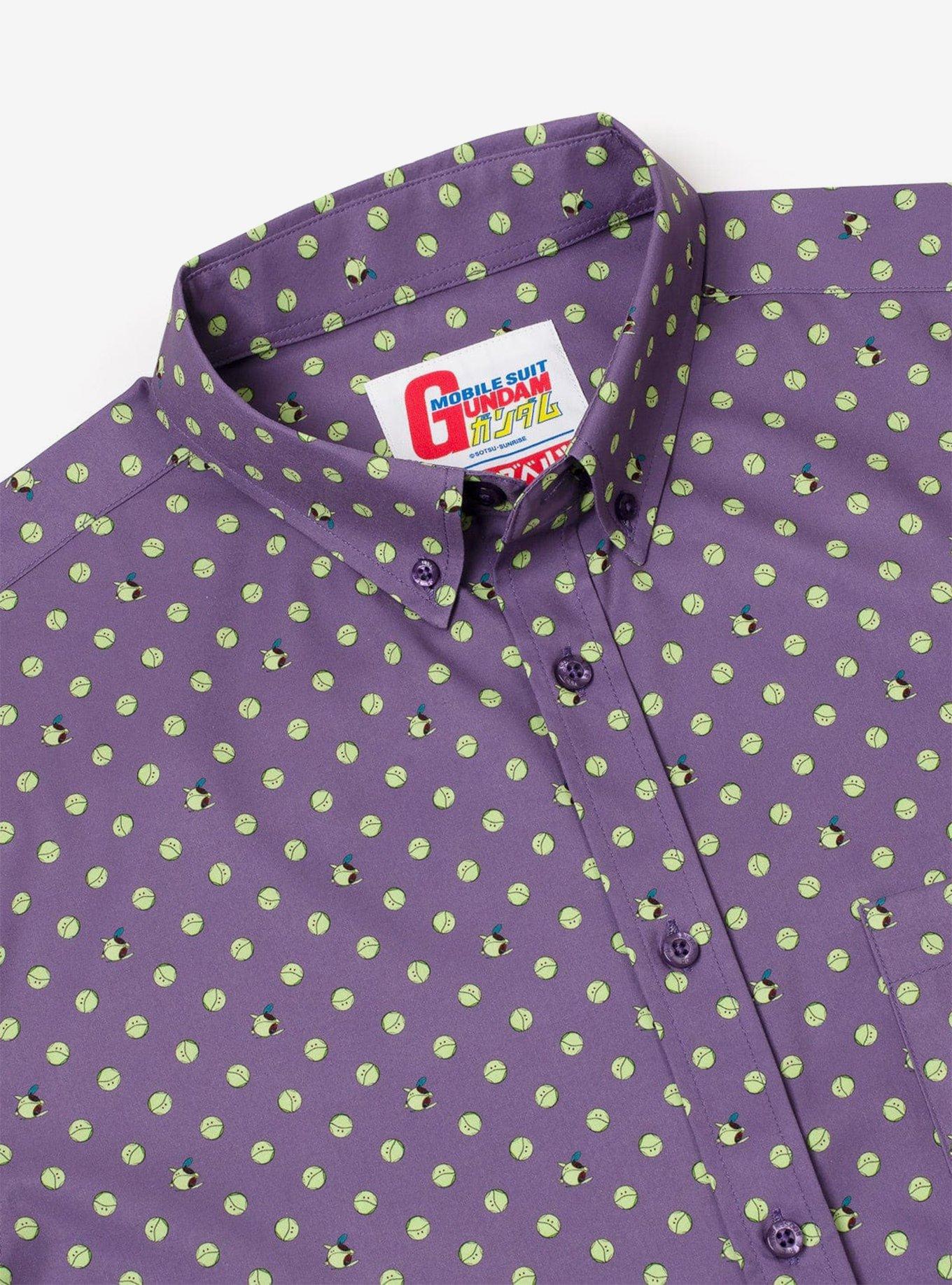 RSVLTS Gundam "Haro" Button-Up Shirt, PURPLE, alternate
