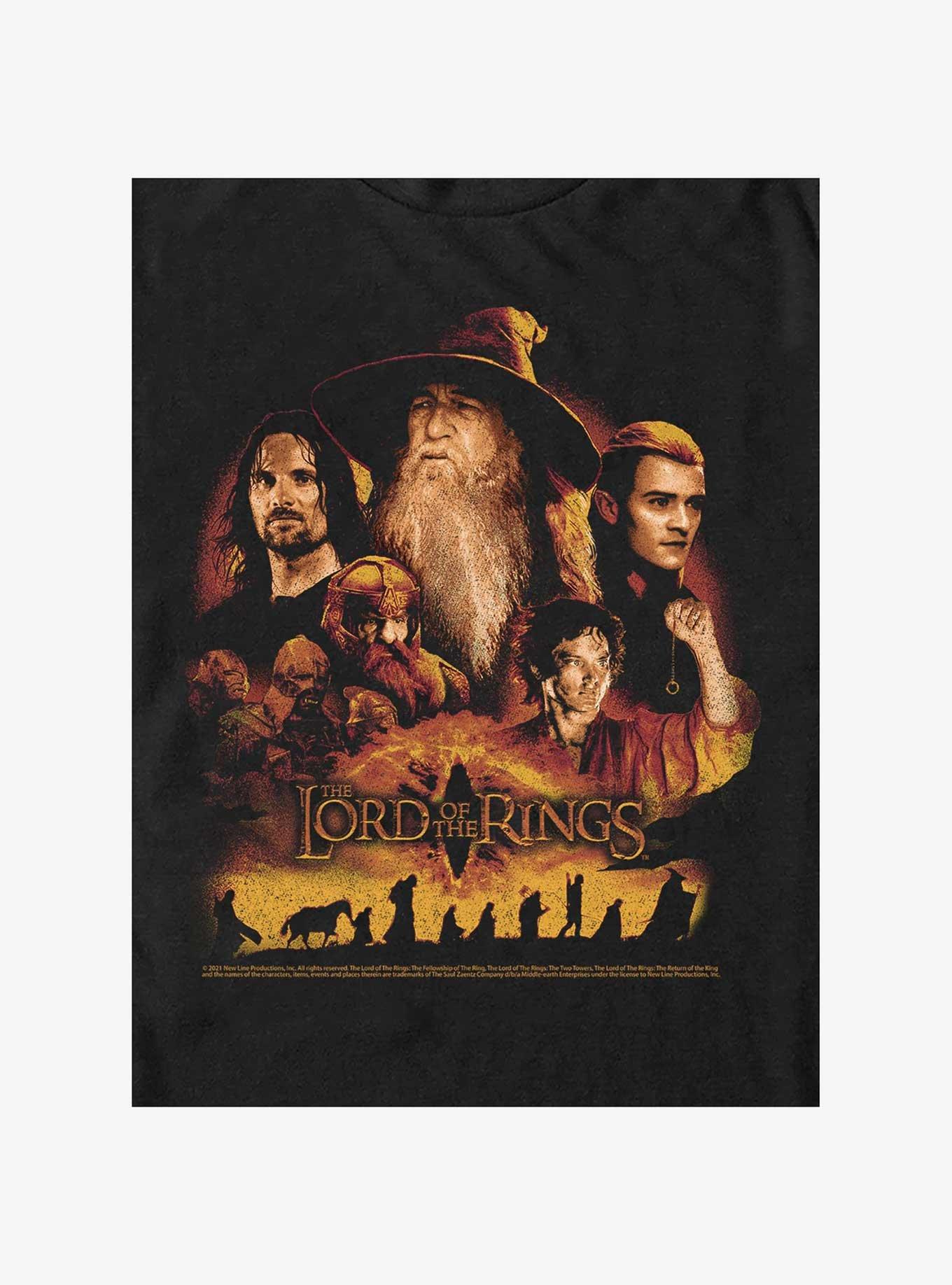 The Lord of the Rings Character Heads Big & Tall T-Shirt, BLACK, alternate