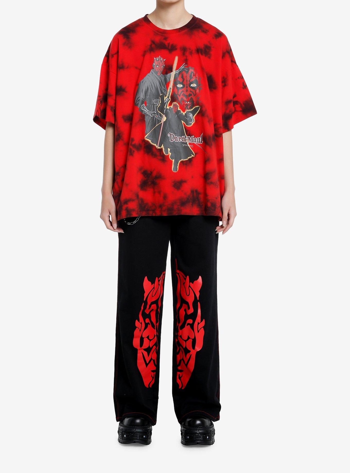 Her Universe Star Wars Darth Maul Tie-Dye Girls Oversized T-Shirt, , hi-res